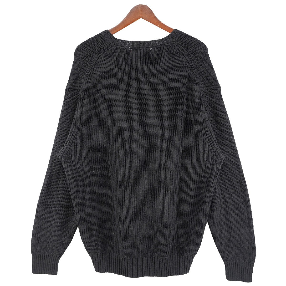 21AW Melange Rib Knit Sweaterスモール ボックス ロゴ リブド コットン ニット セーター