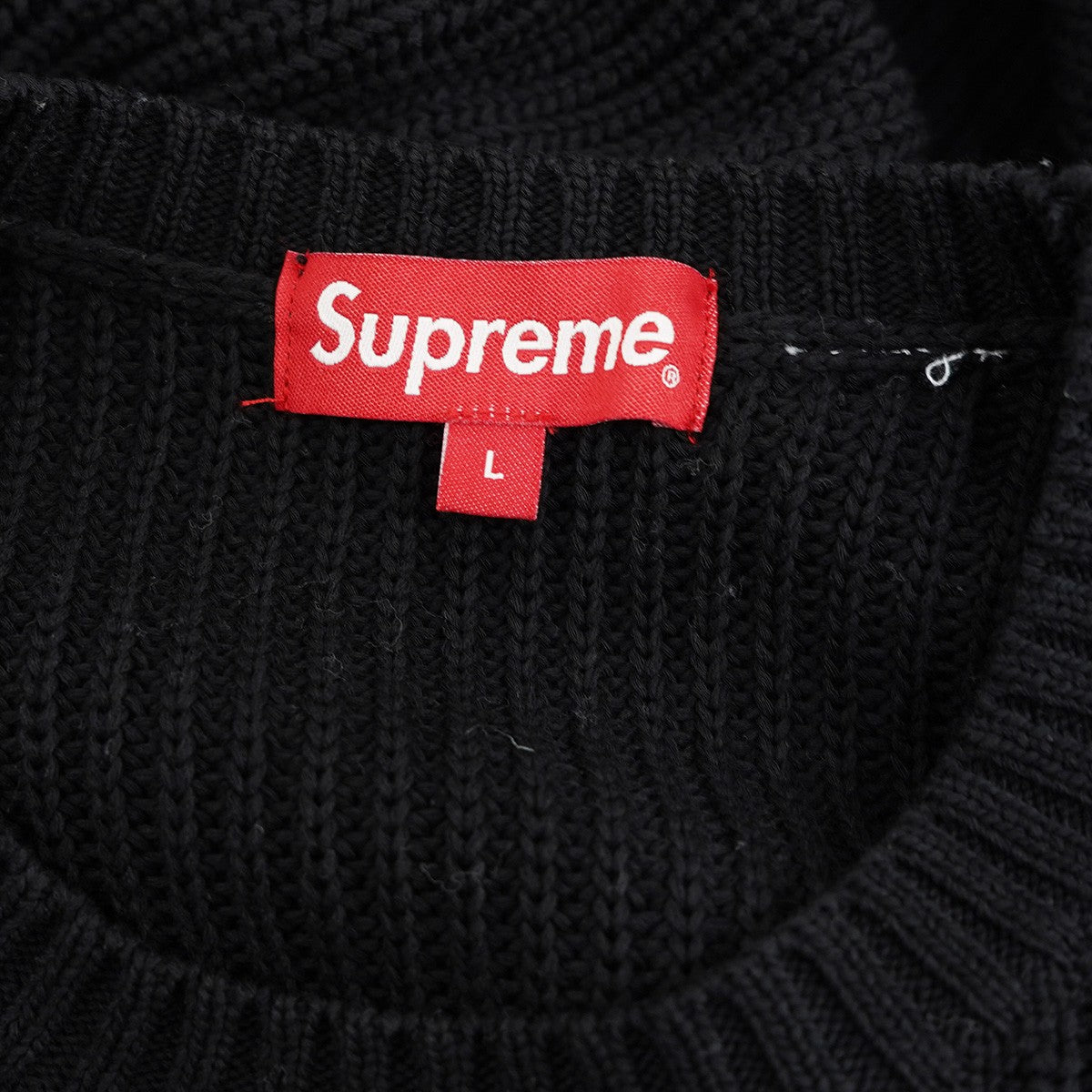 21AW Melange Rib Knit Sweaterスモール ボックス ロゴ リブド コットン ニット セーター