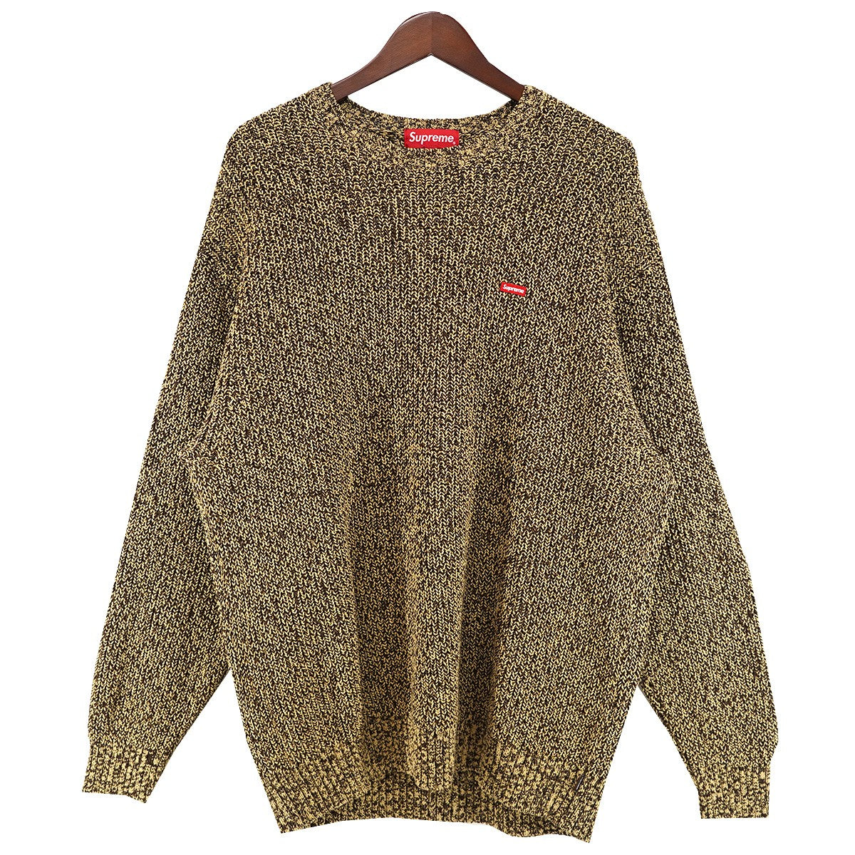 21AW Melange Rib Knit Sweaterスモール ボックス ロゴ コットン メランジ リブ ニット セーター
