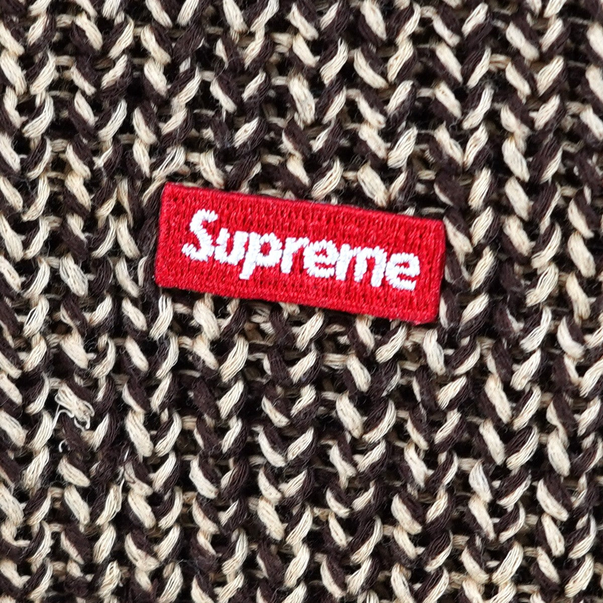 21AW Melange Rib Knit Sweaterスモール ボックス ロゴ コットン メランジ リブ ニット セーター