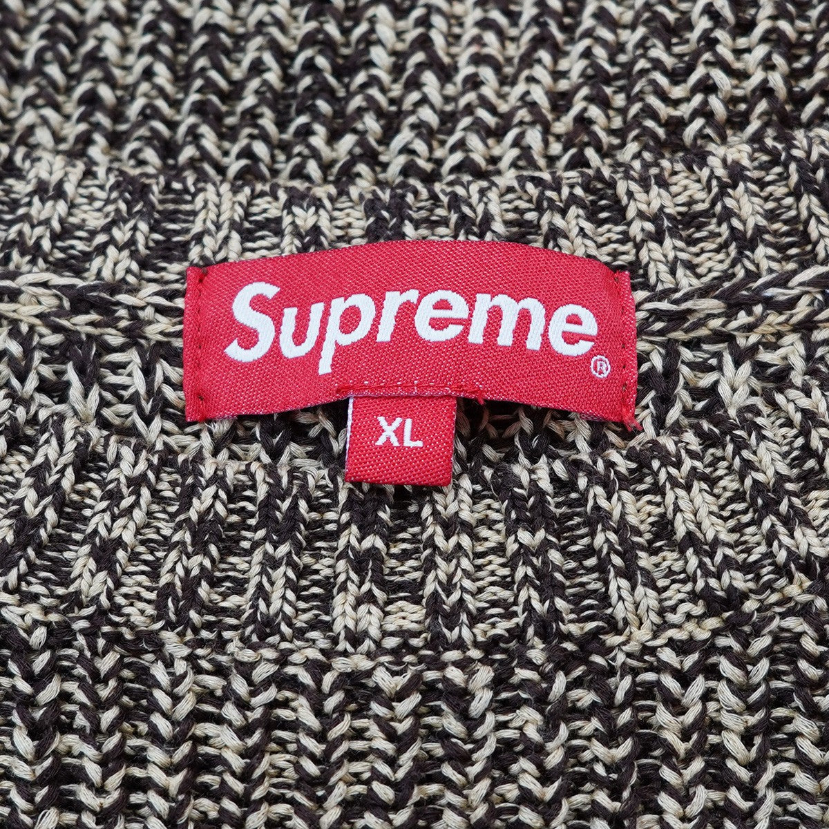 21AW Melange Rib Knit Sweaterスモール ボックス ロゴ コットン メランジ リブ ニット セーター