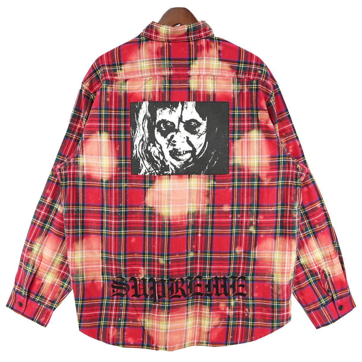 25AW The Exorcist Flannel Shirt楳図かずお リーガン・マクニールエクソシスト フランネル ブリーチ加工 チェック ロゴ シャツ