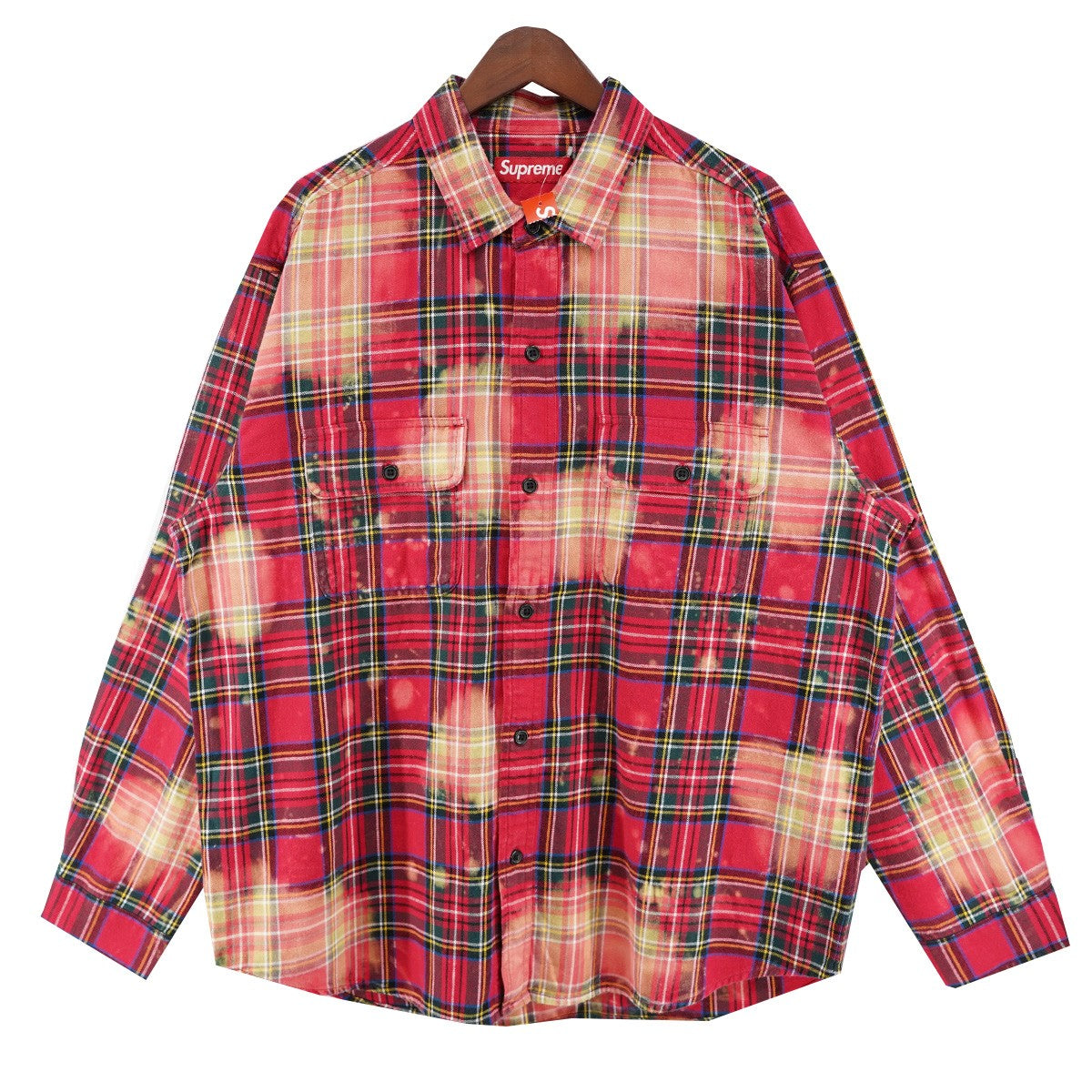 25AW The Exorcist Flannel Shirt楳図かずお リーガン・マクニールエクソシスト フランネル ブリーチ加工 チェック ロゴ シャツ