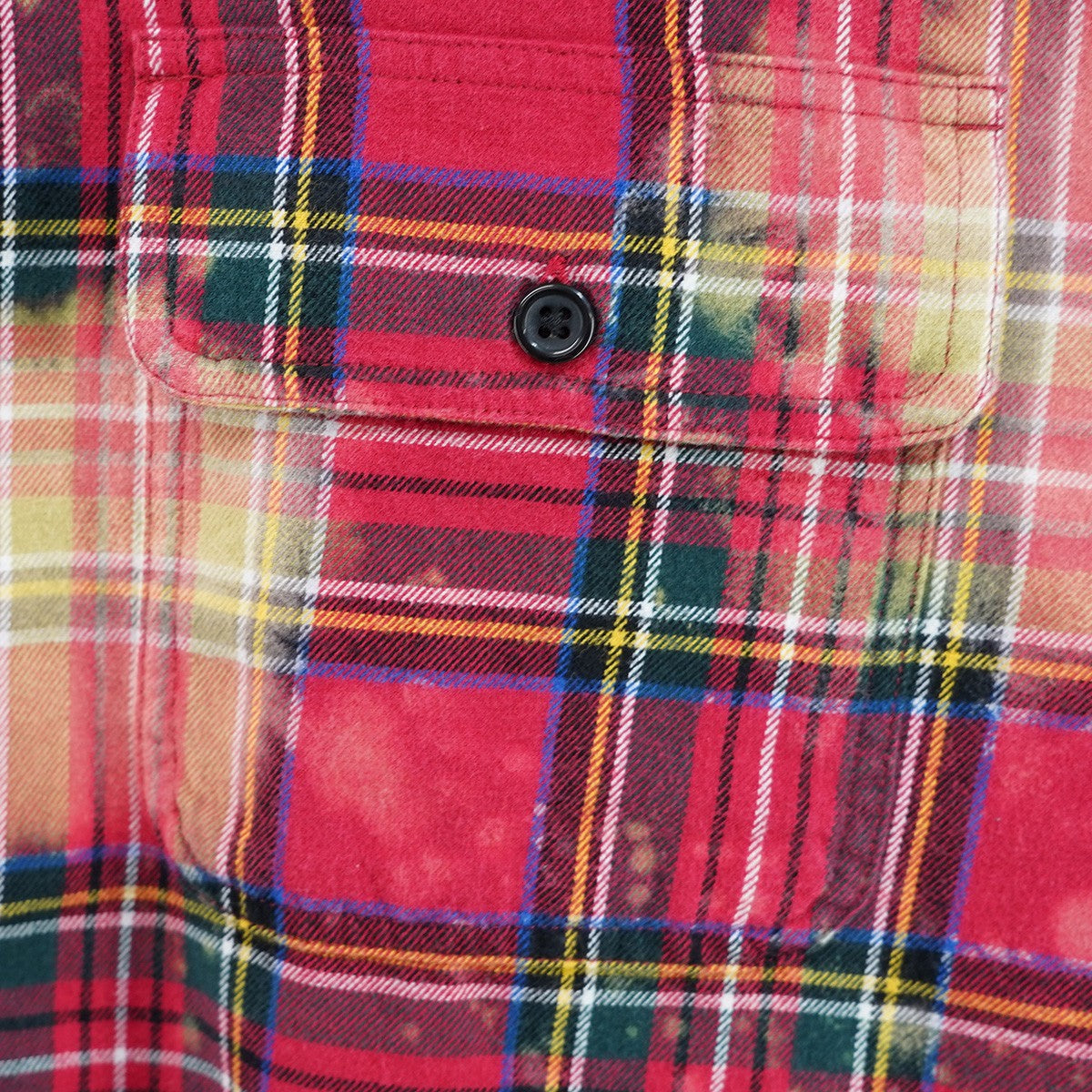 25AW The Exorcist Flannel Shirt楳図かずお リーガン・マクニールエクソシスト フランネル ブリーチ加工 チェック ロゴ シャツ