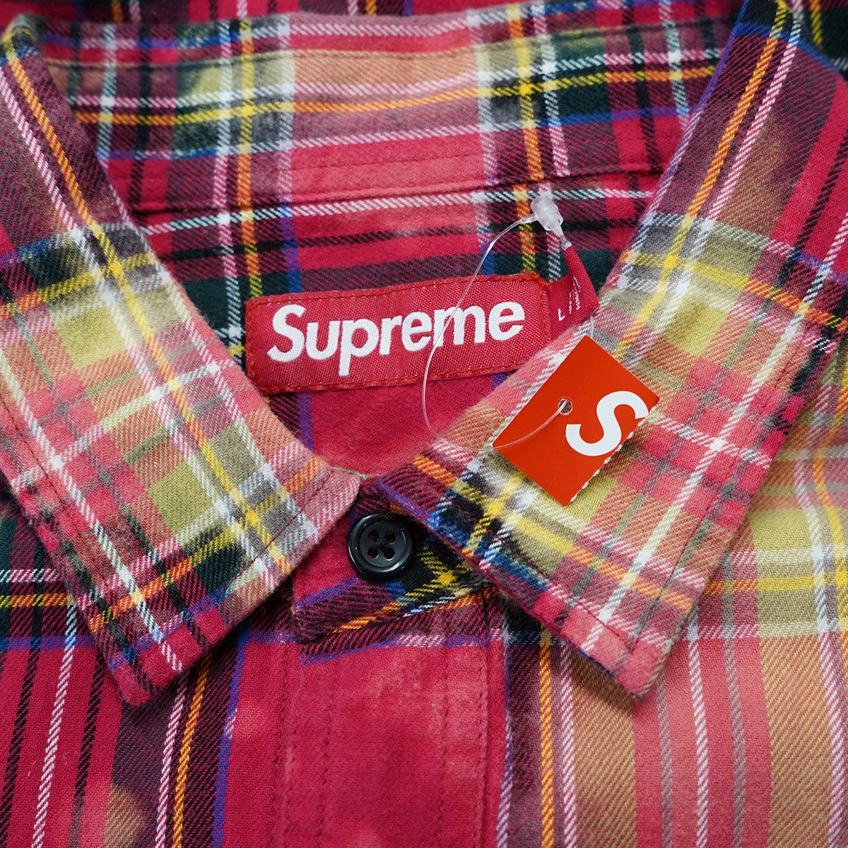 25AW The Exorcist Flannel Shirt楳図かずお リーガン・マクニールエクソシスト フランネル ブリーチ加工 チェック ロゴ シャツ