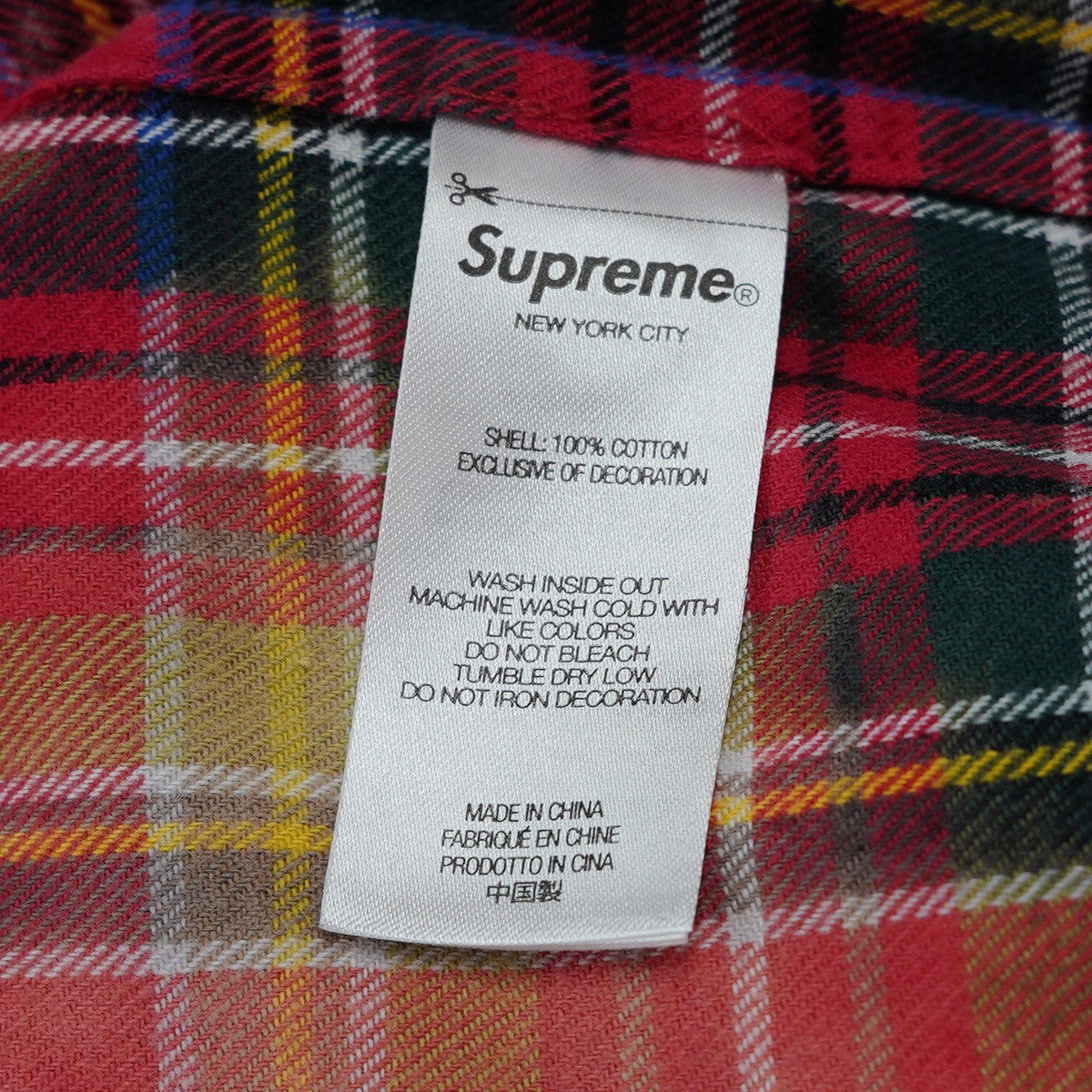 25AW The Exorcist Flannel Shirt楳図かずお リーガン・マクニールエクソシスト フランネル ブリーチ加工 チェック ロゴ シャツ