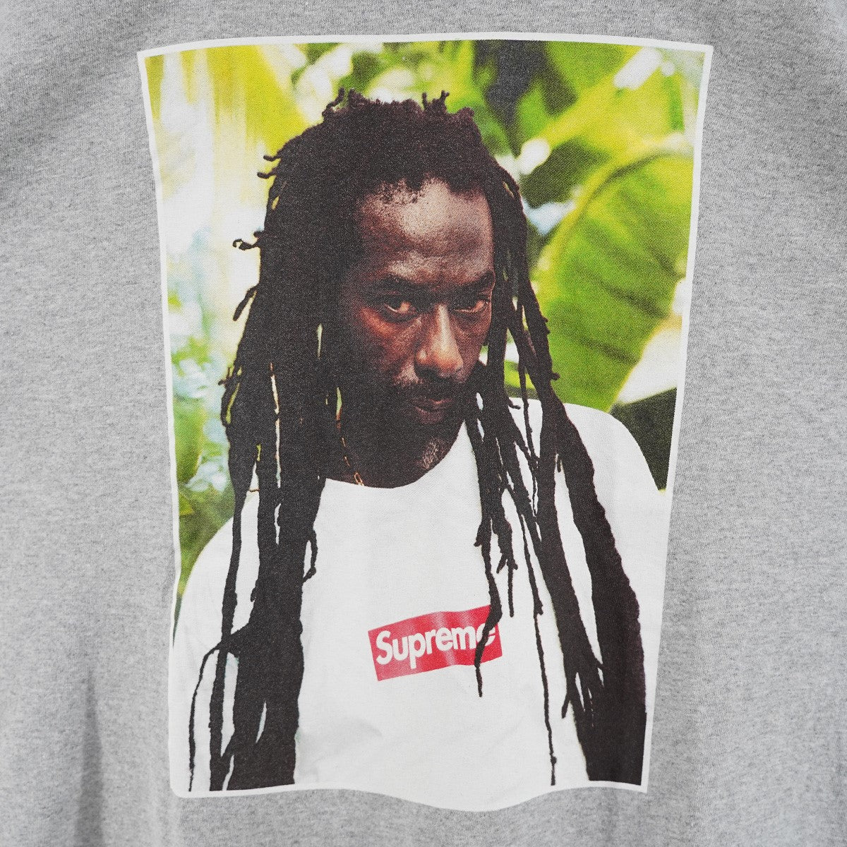 19SS Buju Banton Tee ブジュ・バントンレゲエ ダンスホール ボックス ロゴ  メッセージ バックプリント フォト Tシャツ