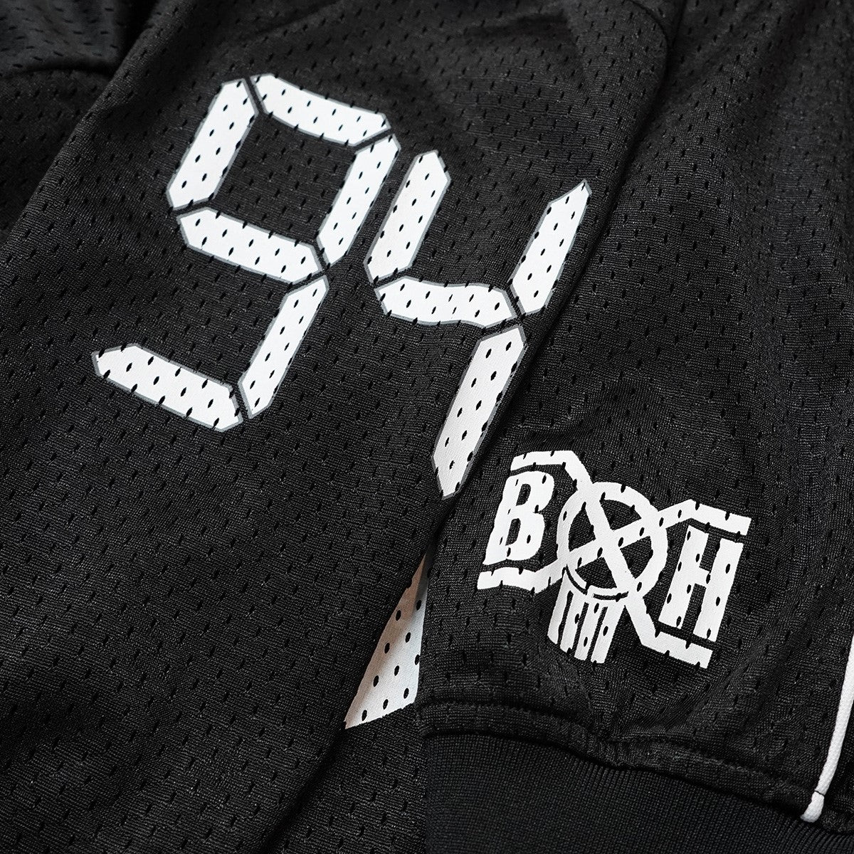 23AW Bounty Hunter Mesh Moto Jersey バウンティハンター コラボスカル クロスボーン 94  Wネーム ロゴ パッチ メッシュ モトクロス ジャージ ゲームシャツ