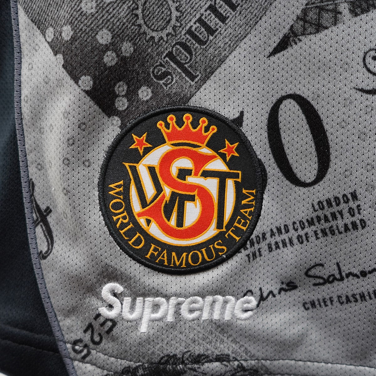 25AW Pounds Soccer Short ポンド紙幣 ロゴ WORLD FAMOUSワッペン 2 ナンバリング トロフィー ラインストーン サッカー ショーツ イージー ハーフ パンツ
