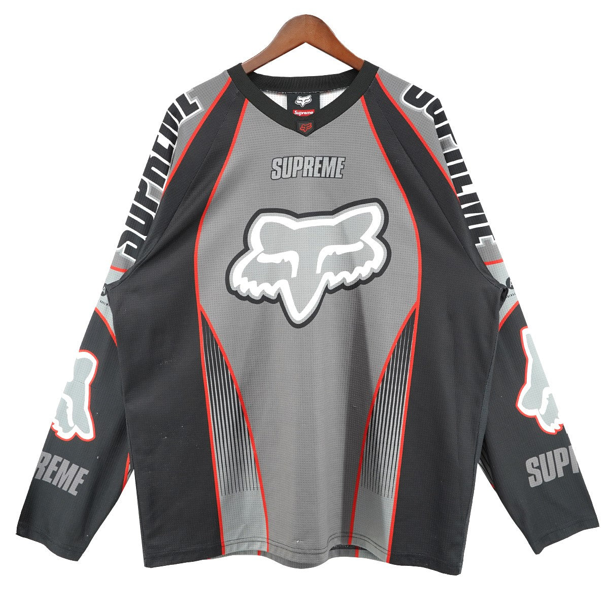 25AW Fox Racing DMX Jersey フォックスレーシングコラボ TPRパッチ Wネーム ロゴ バックプリント モトクロス ジャージ  ゲームシャツ