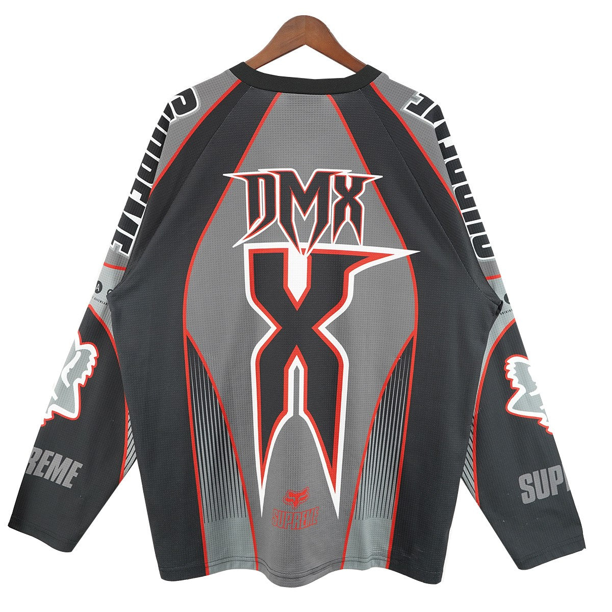 25AW Fox Racing DMX Jersey フォックスレーシングコラボ TPRパッチ Wネーム ロゴ バックプリント モトクロス ジャージ  ゲームシャツ
