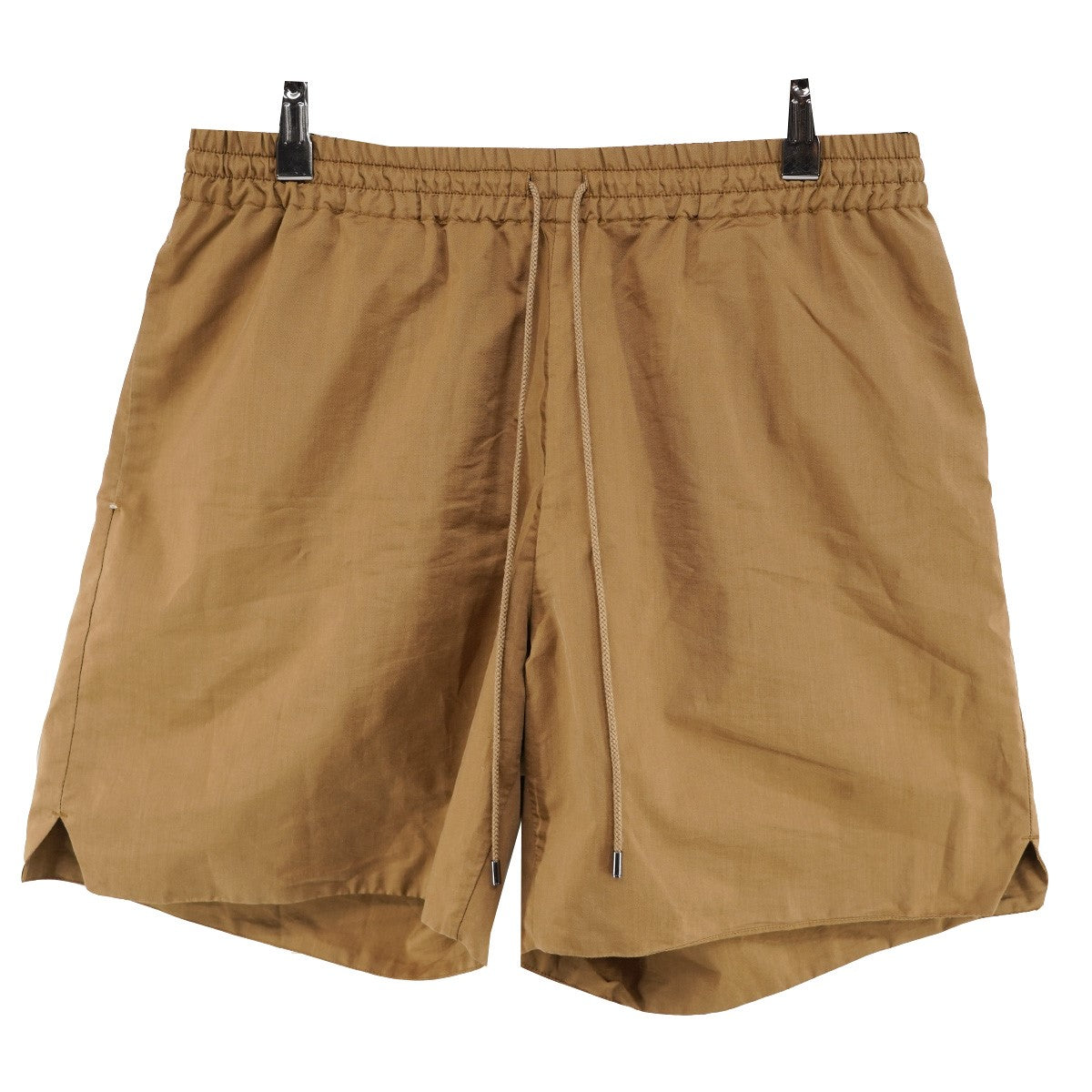 19SS LIGHT FINX POLYESTER SHORTS撥水加工 ポリエステル混 フィンクスコットン サイドスリット ワイド ハーフ パンツ ショーツ