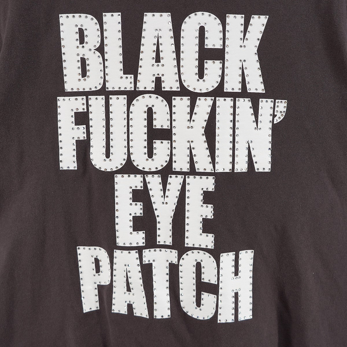THE BLACK EYE PATCH 26SS RHINESTONE BFEP TEE WASHED BLACKラインストーン ロゴ Tシャツ 古着・中古-2枚目のアイテム画像