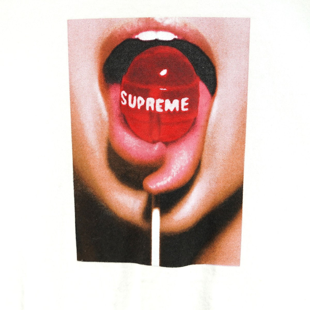 Supreme 24AW Lollipop Teeロゴ ロリポップ スプリットタン Tシャツ 古着・中古-2枚目のアイテム画像