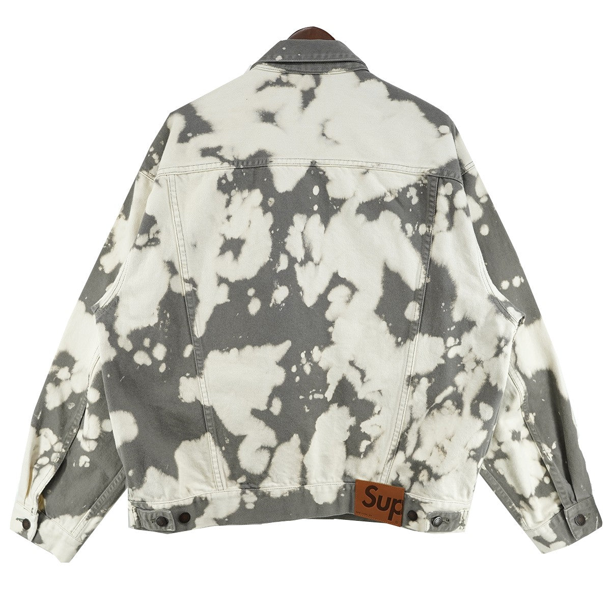 25SS Denim Trucker Jacket Bleachedブリーチ加工 ロゴ デニム トラッカー ジャケット