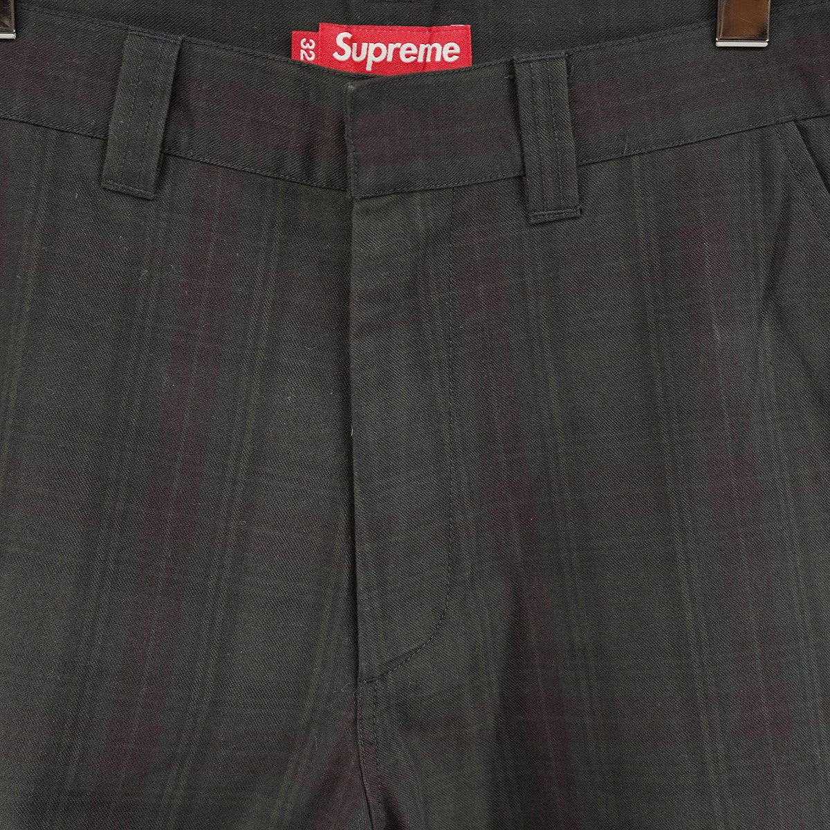 Supreme 26SS Work Short Black Plaidワークショーツ チェック 裾切りっぱなし加工 ハーフパンツ 古着・中古-3枚目のアイテム画像