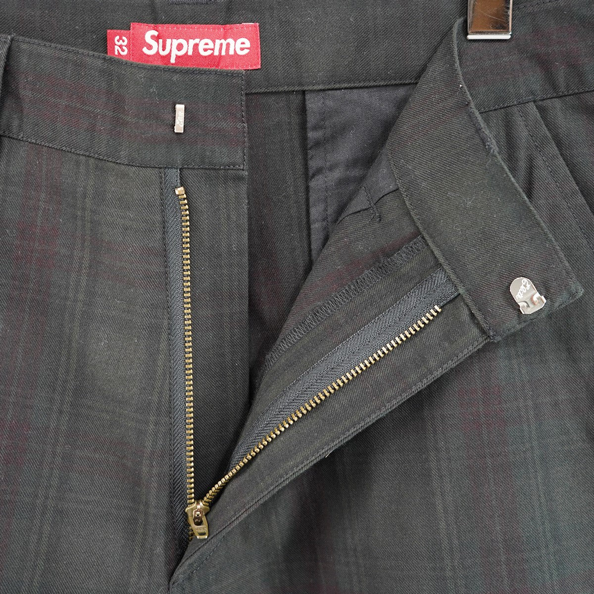 Supreme 26SS Work Short Black Plaidワークショーツ チェック 裾切りっぱなし加工 ハーフパンツ 古着・中古-4枚目のアイテム画像