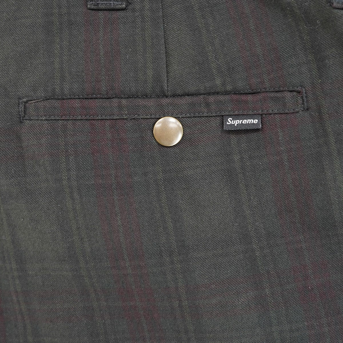 Supreme 26SS Work Short Black Plaidワークショーツ チェック 裾切りっぱなし加工 ハーフパンツ 古着・中古-5枚目のアイテム画像