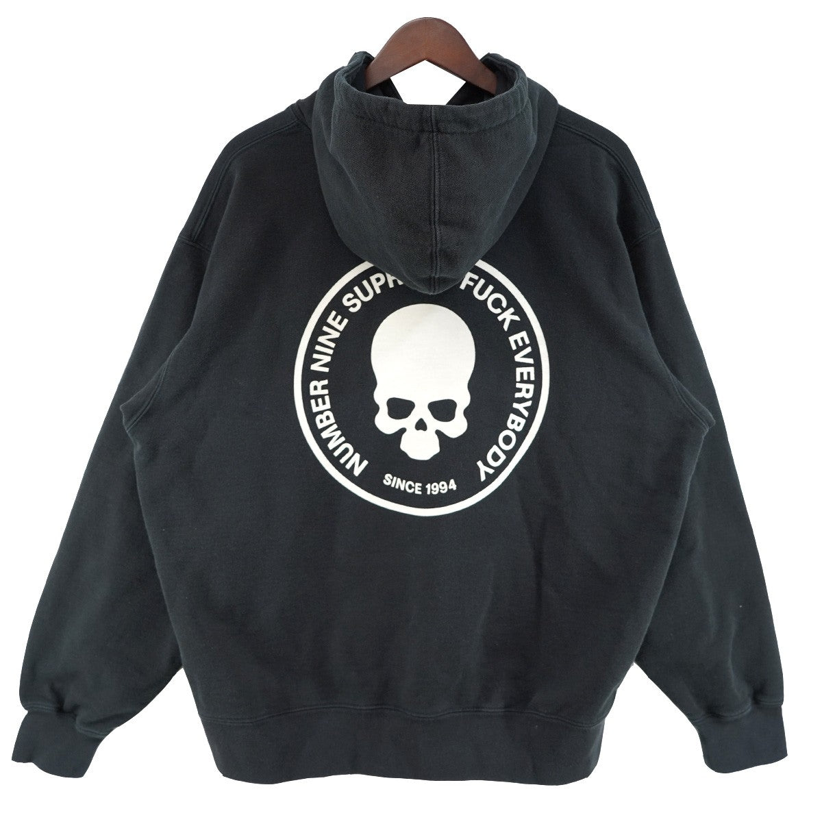 25AW  Number (N)ine Hooded Sweatshirtナンバーナイン コラボ スカル ウォッシュ加工 フーデッドスウェットシャツ パーカー