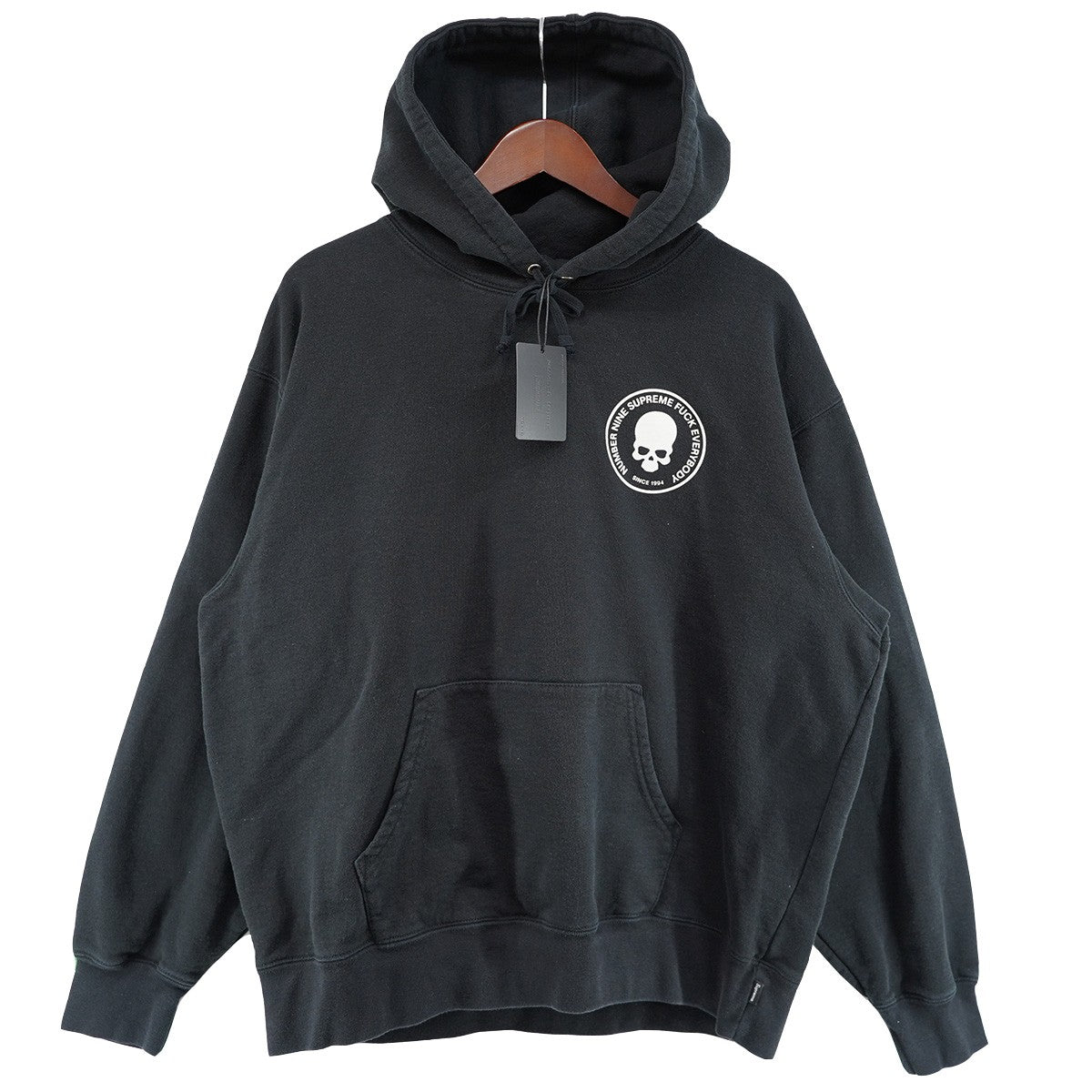 25AW  Number (N)ine Hooded Sweatshirtナンバーナイン コラボ スカル ウォッシュ加工 フーデッドスウェットシャツ パーカー