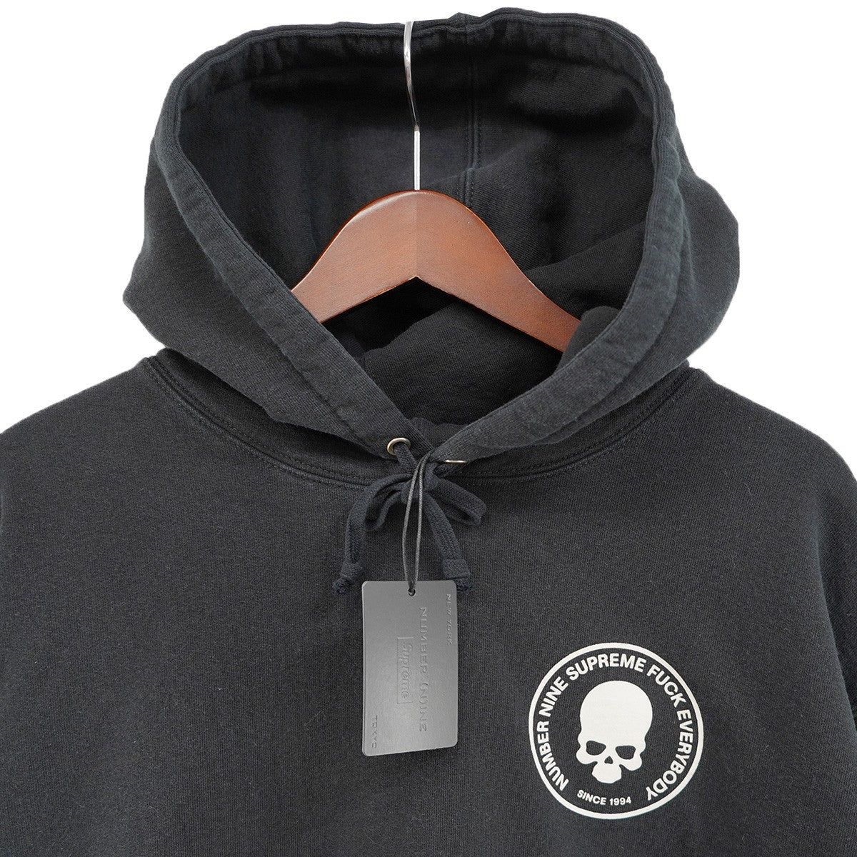 25AW  Number (N)ine Hooded Sweatshirtナンバーナイン コラボ スカル ウォッシュ加工 フーデッドスウェットシャツ パーカー