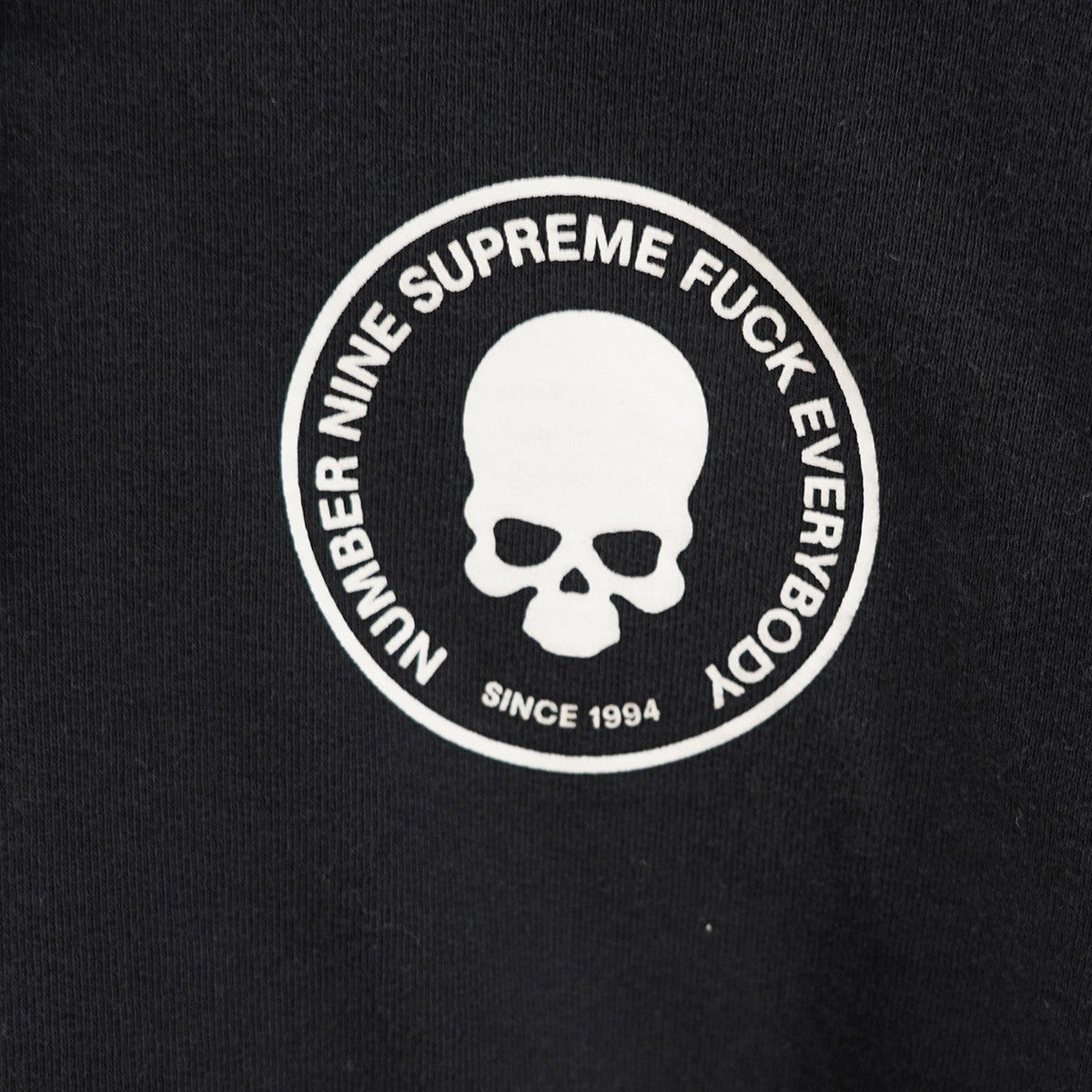 25AW  Number (N)ine Hooded Sweatshirtナンバーナイン コラボ スカル ウォッシュ加工 フーデッドスウェットシャツ パーカー