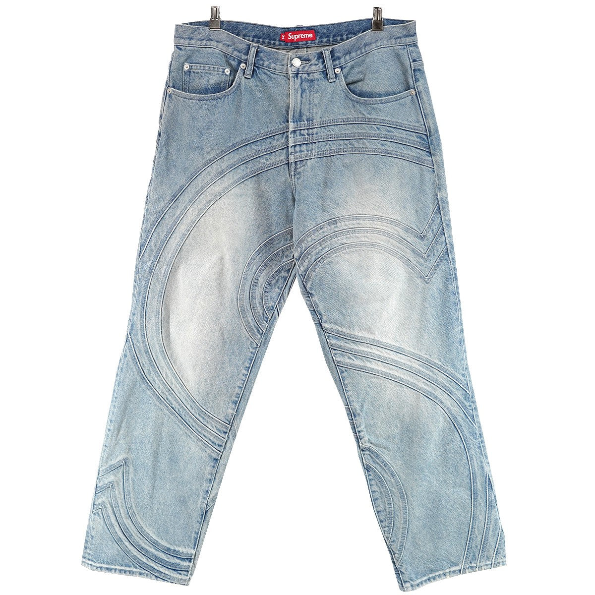24AW S Logo Loose Fit Jean 13オンスコットンS ロゴ パネルパターニング レザーパッチ ルーズフィット ジーンズ デニム パンツ