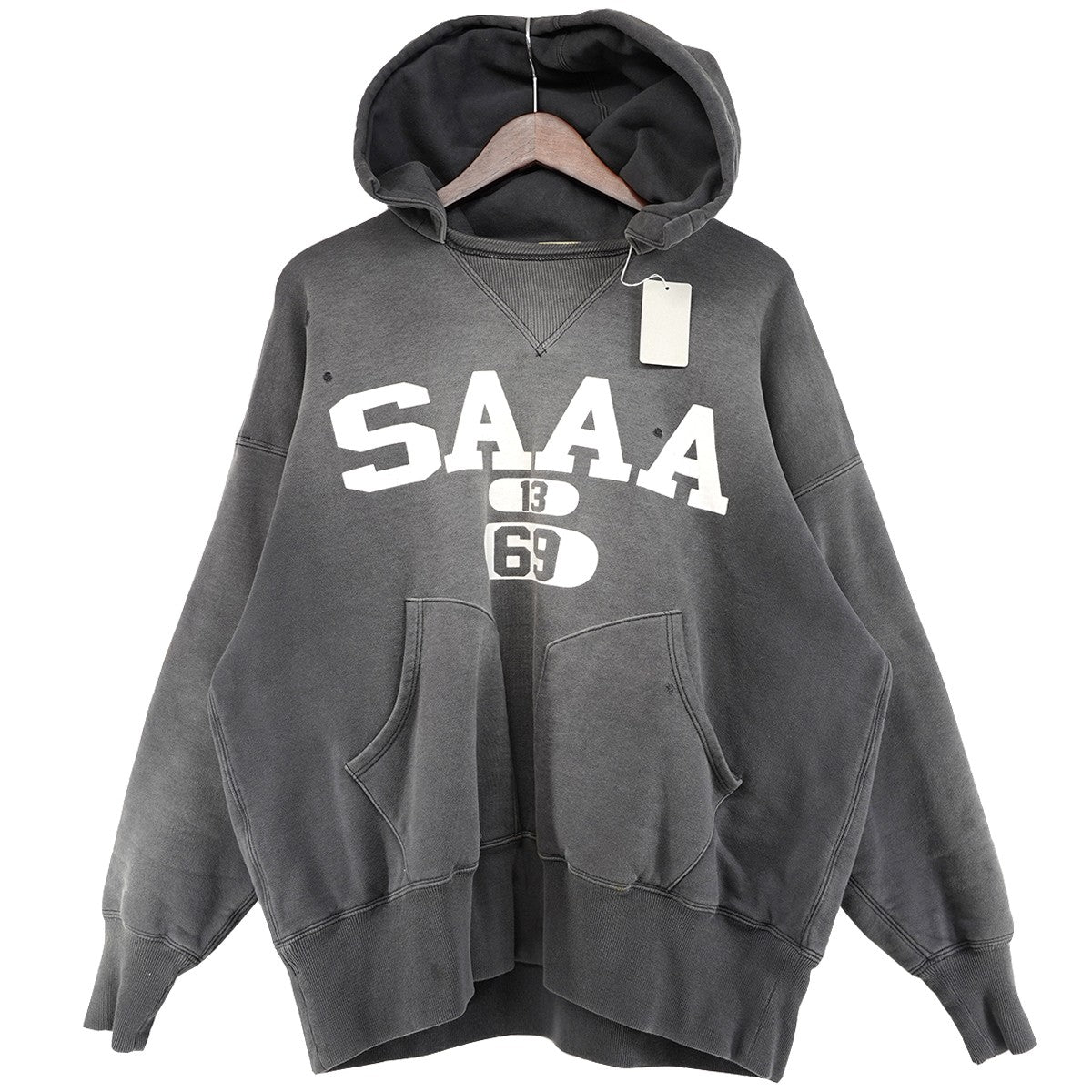 25AW BB AFTER HOODED DBL FC ／ SAA ／ NVY  ヴィンテージ Vintage ダメージ加工後付け パーカー フーディー