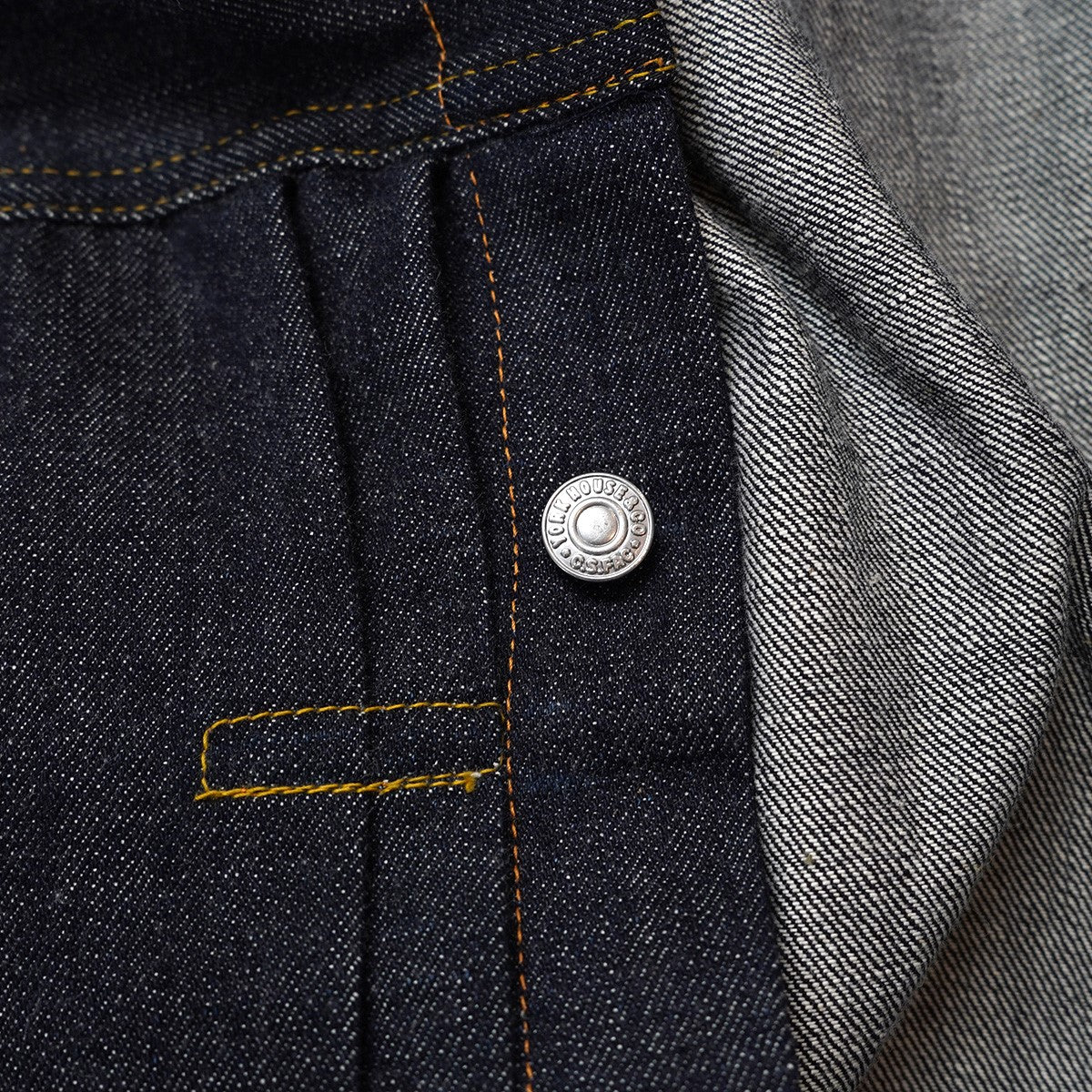 One Piece Of Rock×Dapper’s × Dapper’s S406XXX M-47 LOT1272 No．772 1947年 ポスト大戦過渡期モデル 1枚袖 ランダムカラー ステッチ 針置きバックル 鹿革パッチ デニム ジャケット 古着・中古-5枚目のアイテム画像