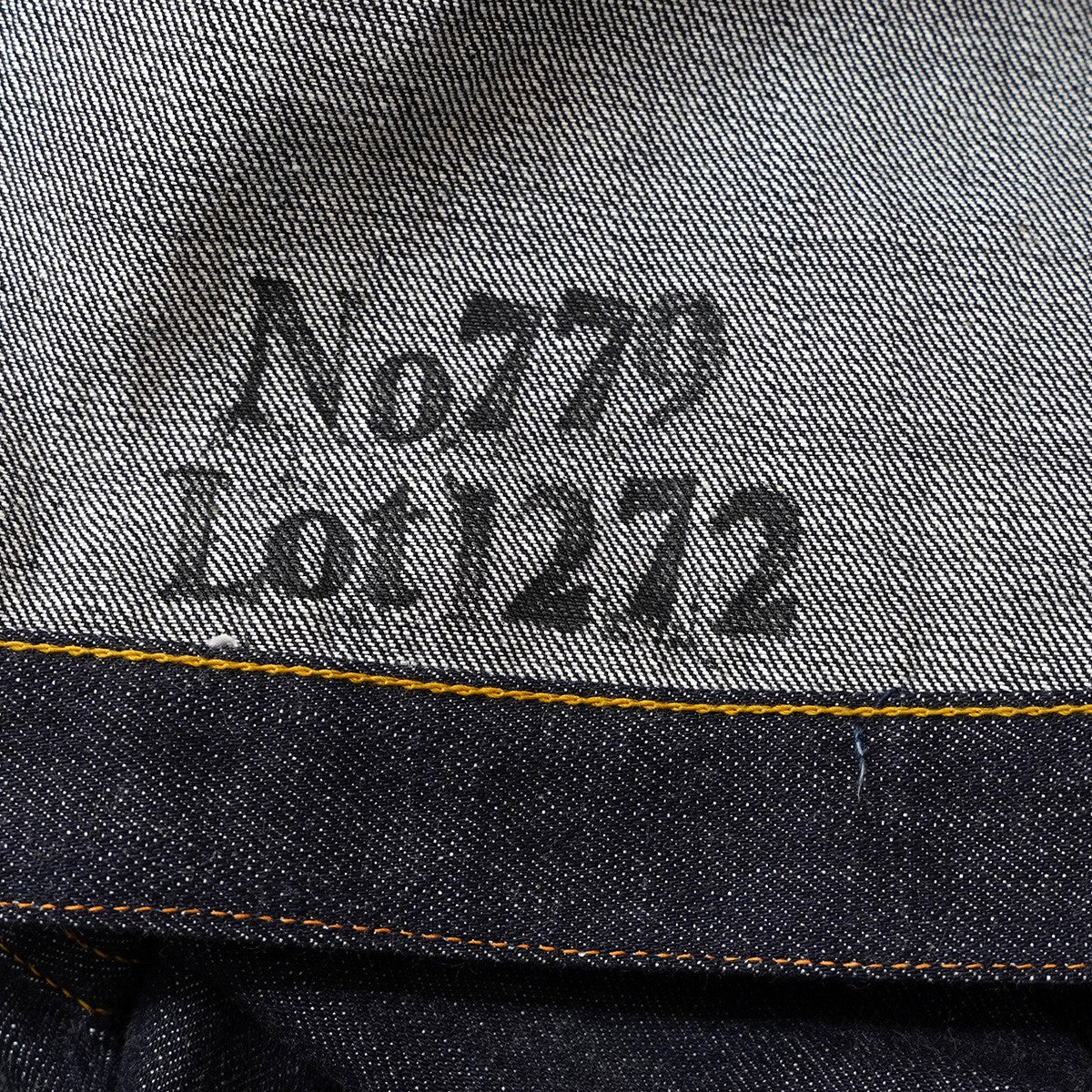 One Piece Of Rock×Dapper’s × Dapper’s S406XXX M-47 LOT1272 No．772 1947年 ポスト大戦過渡期モデル 1枚袖 ランダムカラー ステッチ 針置きバックル 鹿革パッチ デニム ジャケット 古着・中古-8枚目のアイテム画像