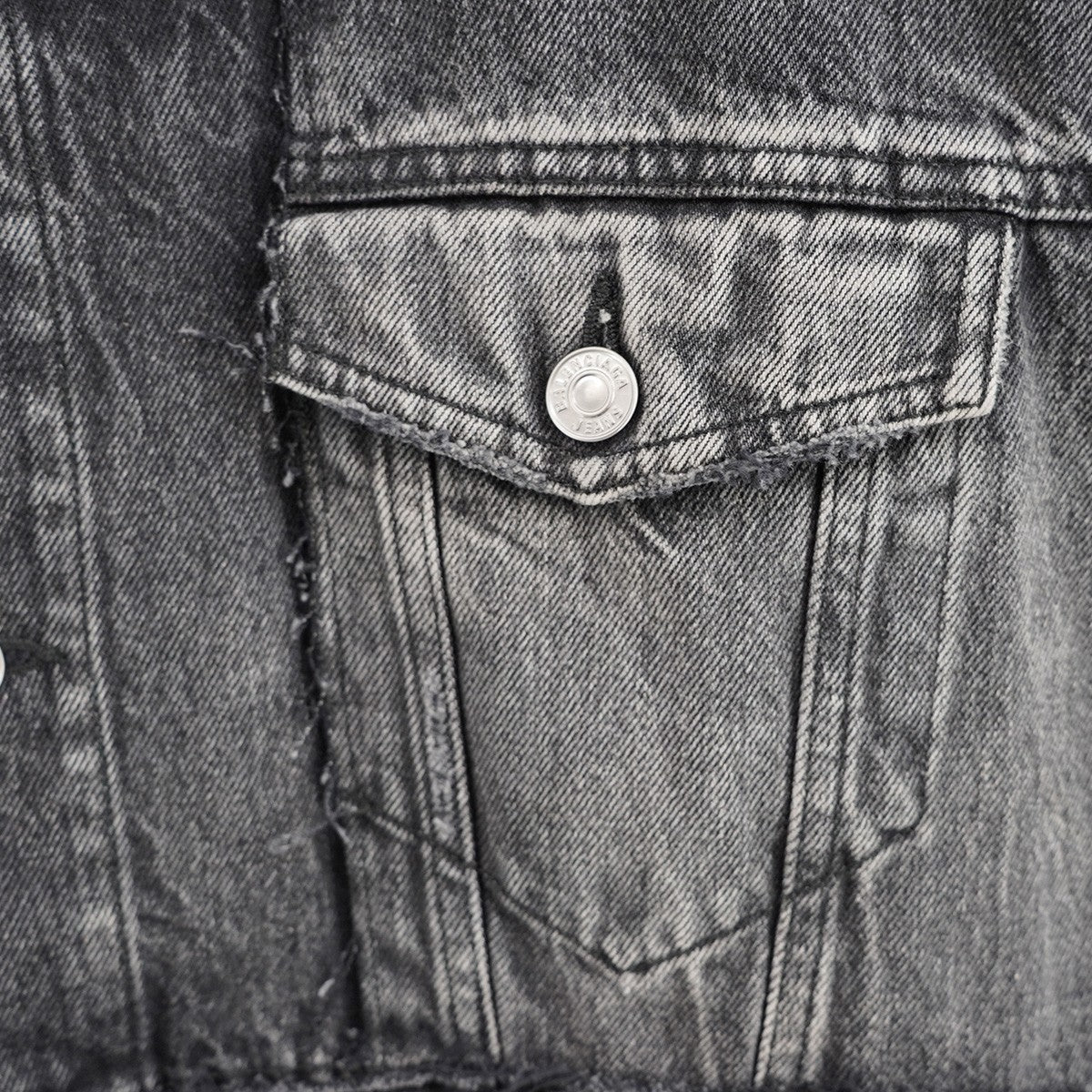 22SS Oversized Cut-up Denim Jacket切りっぱなし レイヤード ヴィンテージ 加工 オーバーサイズ デニムジャケット
