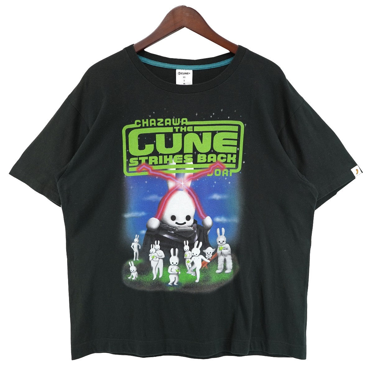 CUNE CHAZAWA THE CUNE STRIKES BACKスター・ウォーズ パロディ ロゴ Tシャツ 古着・中古-1枚目のアイテム画像