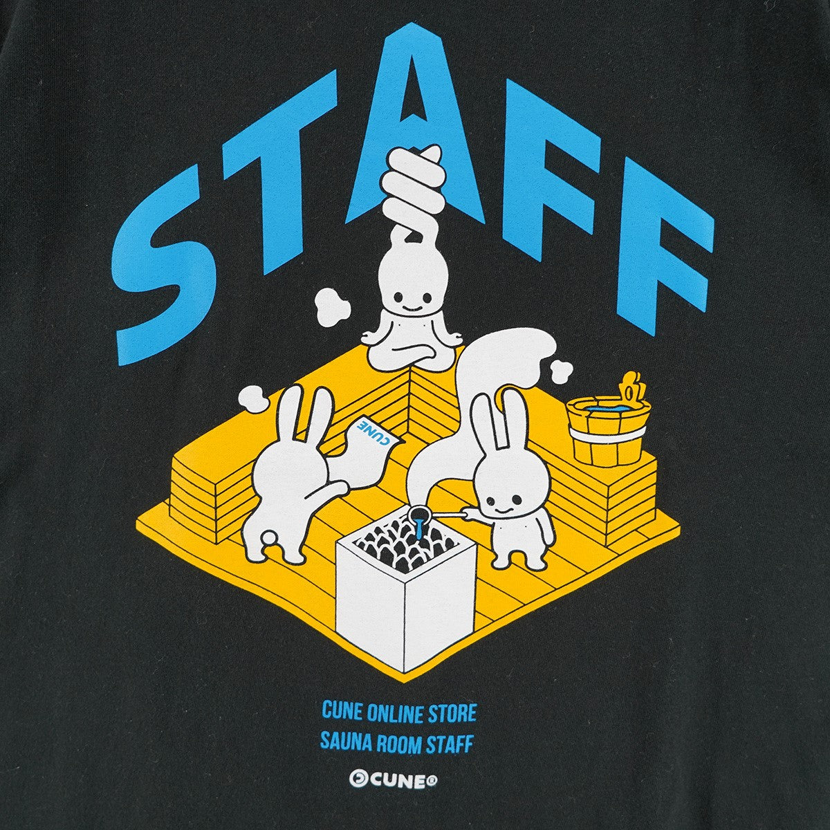 CUNE ONLINE STORE 3．0T-SHIRTSサウナスタッフ ロゴ Tシャツ