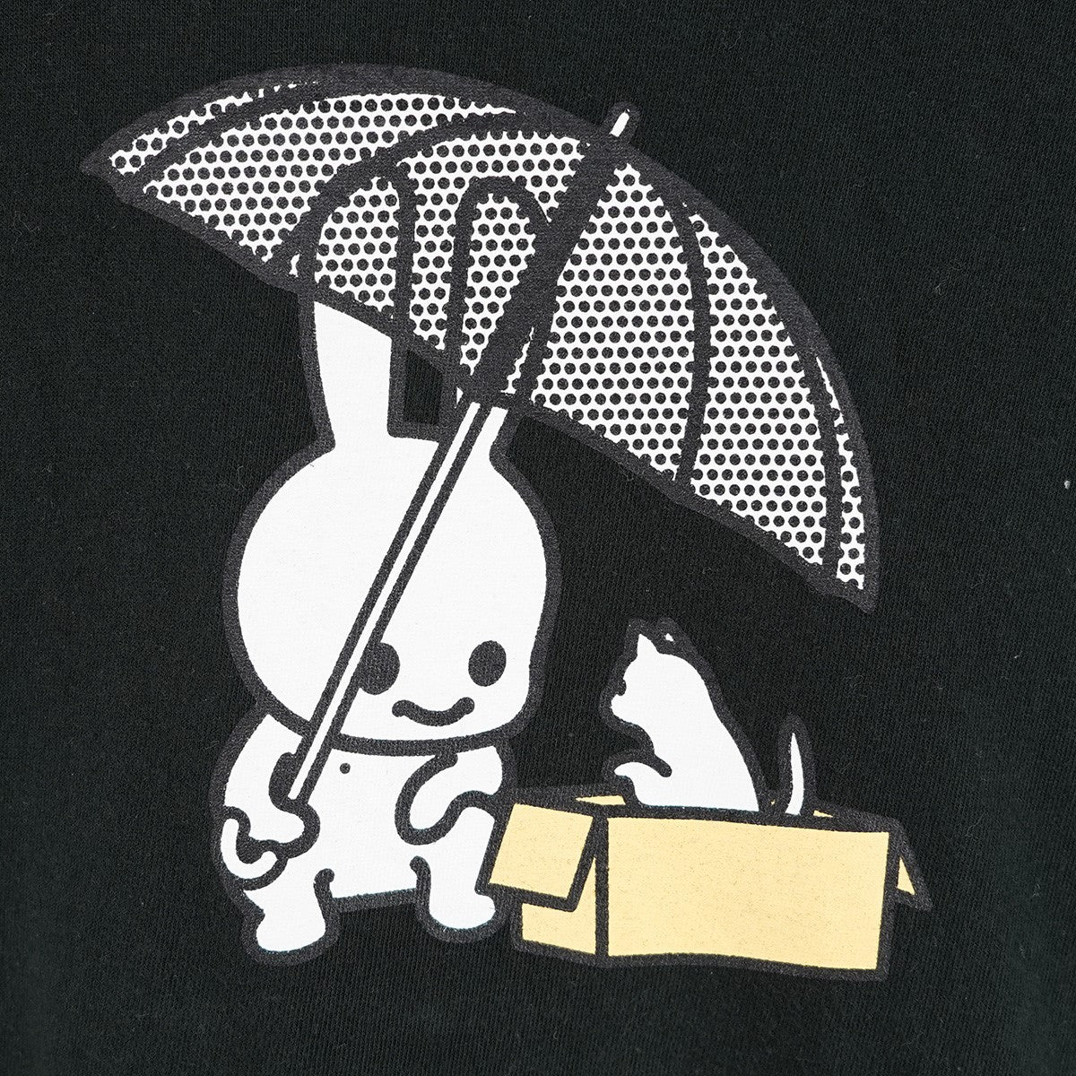段ボール 捨て猫 ロゴ Tシャツ