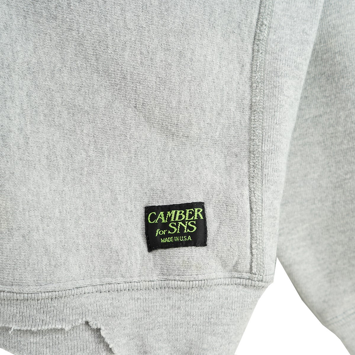 SNS × CAMBER クルーネックスウェットシャツ 12オンス裏起毛スウェット生地Sneakersnstuff スニーカーズエンスタッフ コラボ 織りネームタグ トレーナー