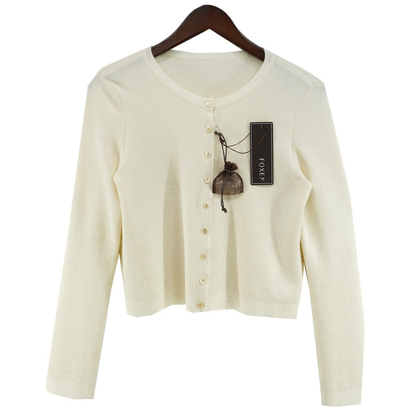 FOXEY(フォクシー) 41960 Everyday Cardigan カシミヤ シルク ニット