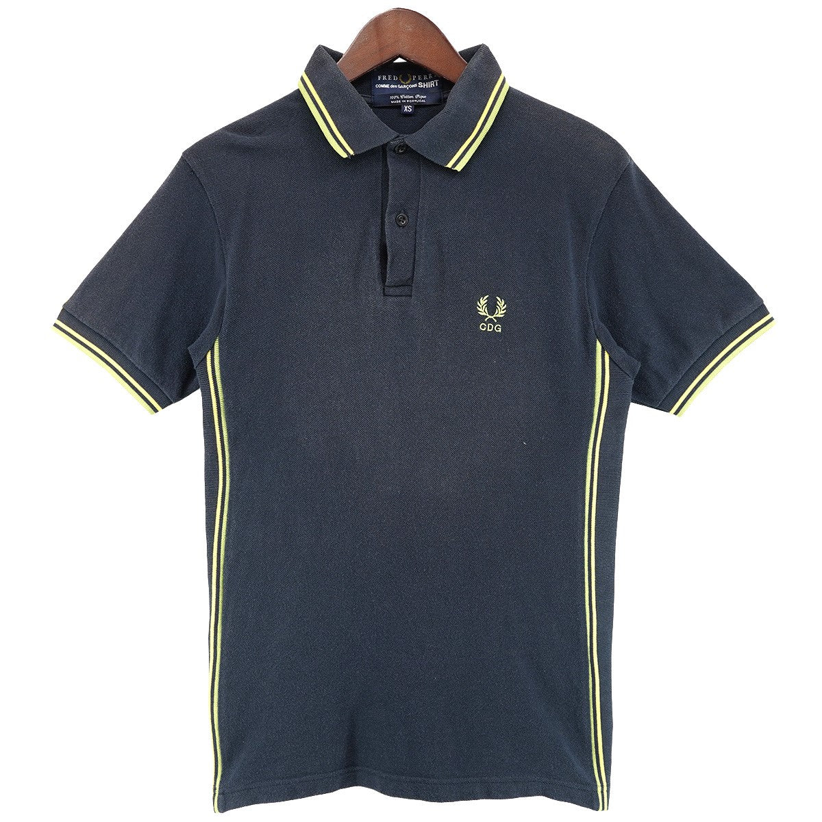 COMME des GARCONS SHIRT×FRED PERRY CDG 刺繍 ロゴ トリプルサイドライン コラボレーション ポロシャツ 古着・中古-1枚目のアイテム画像