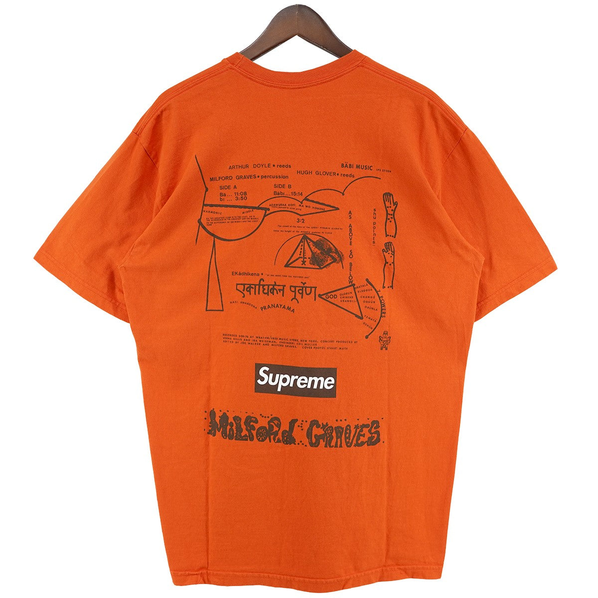 22AW Milford Graves Tee ミルフォード グレイヴス武術 フィルムストリップ フォト ロゴ Babi アルバム バックプリント Tシャツ