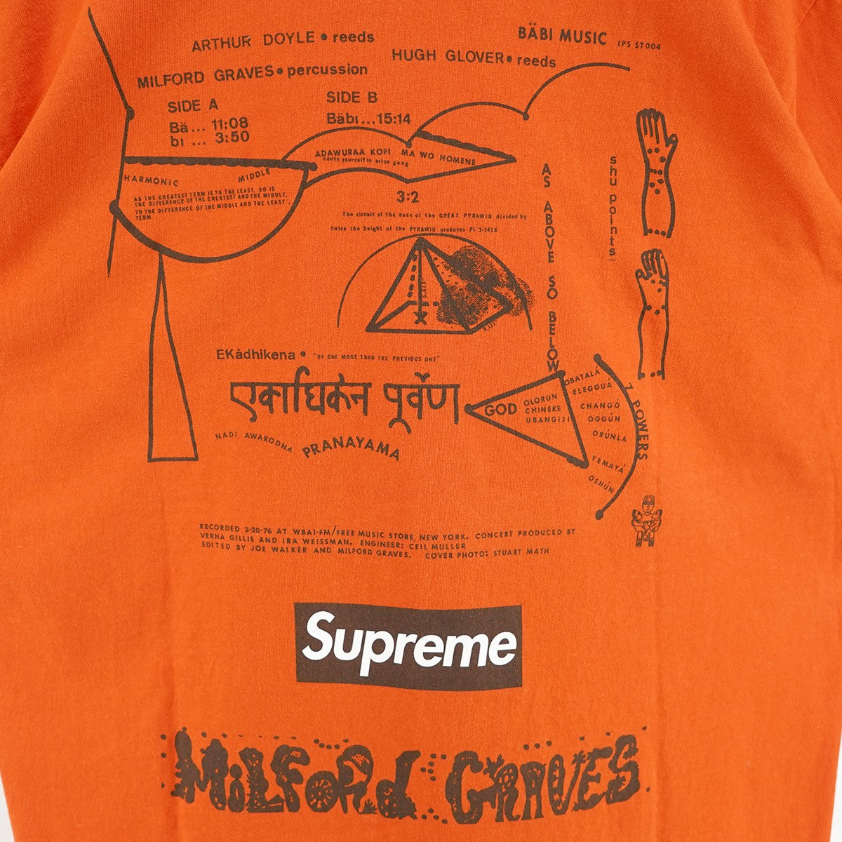 22AW Milford Graves Tee ミルフォード グレイヴス武術 フィルムストリップ フォト ロゴ Babi アルバム バックプリント Tシャツ