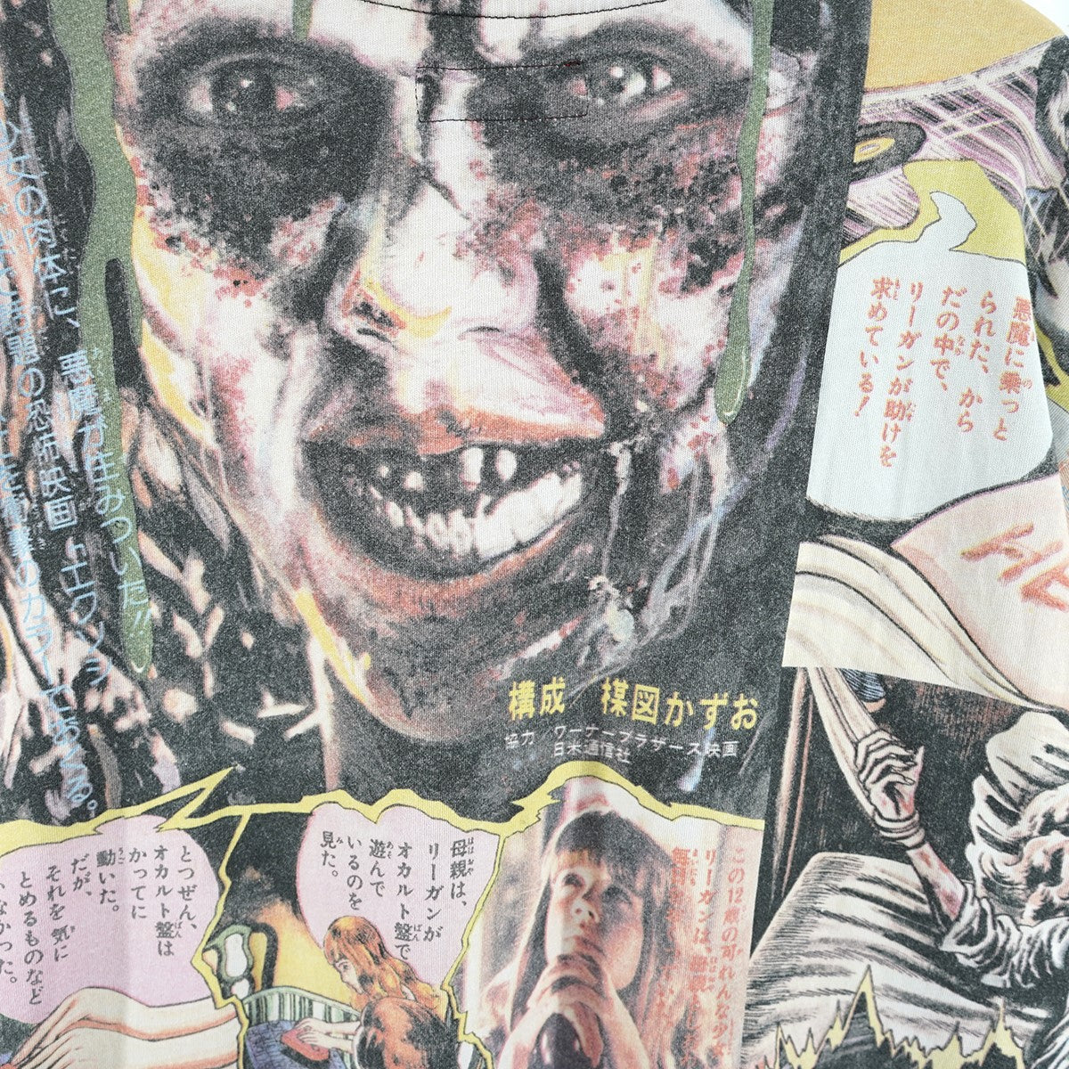Supreme 25AW x The Exorcist S／S Top エクソシスト 楳図かずお コミックイラスト総柄 オールオーバープリント オールドイングリッシュ ロゴ Tシャツ 古着・中古-4枚目のアイテム画像