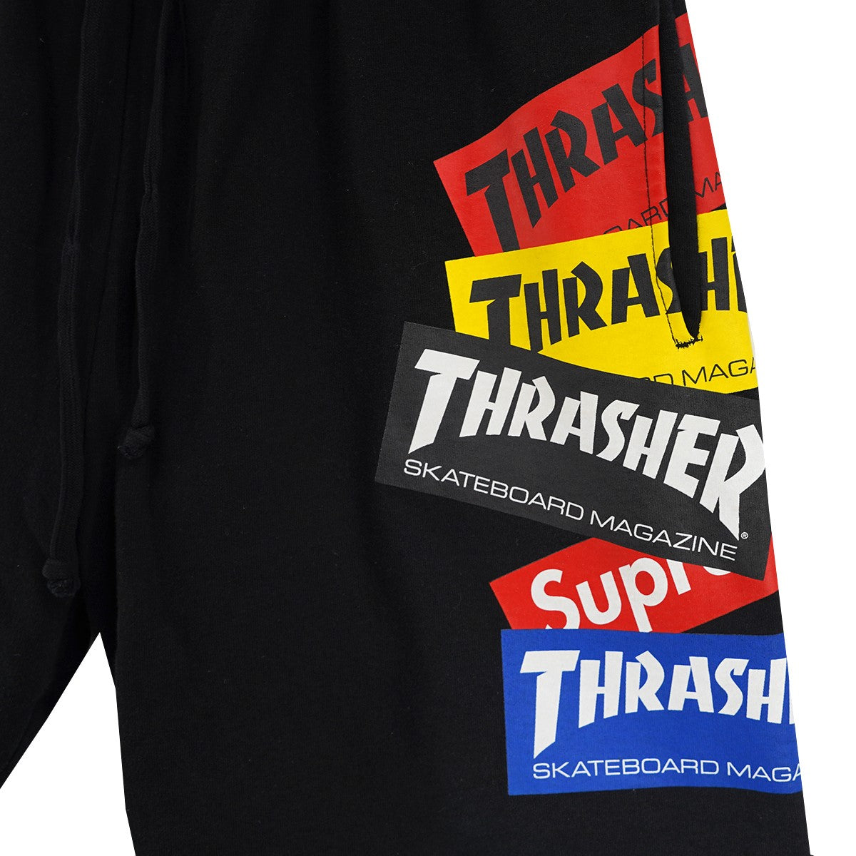 Supreme×THRASHER 21SS Thrasher Multi Logo Sweatshortコラボ スラッシャー マルチ ロゴ スウェット イージー ハーフ パンツ ショーツ 古着・中古-4枚目のアイテム画像
