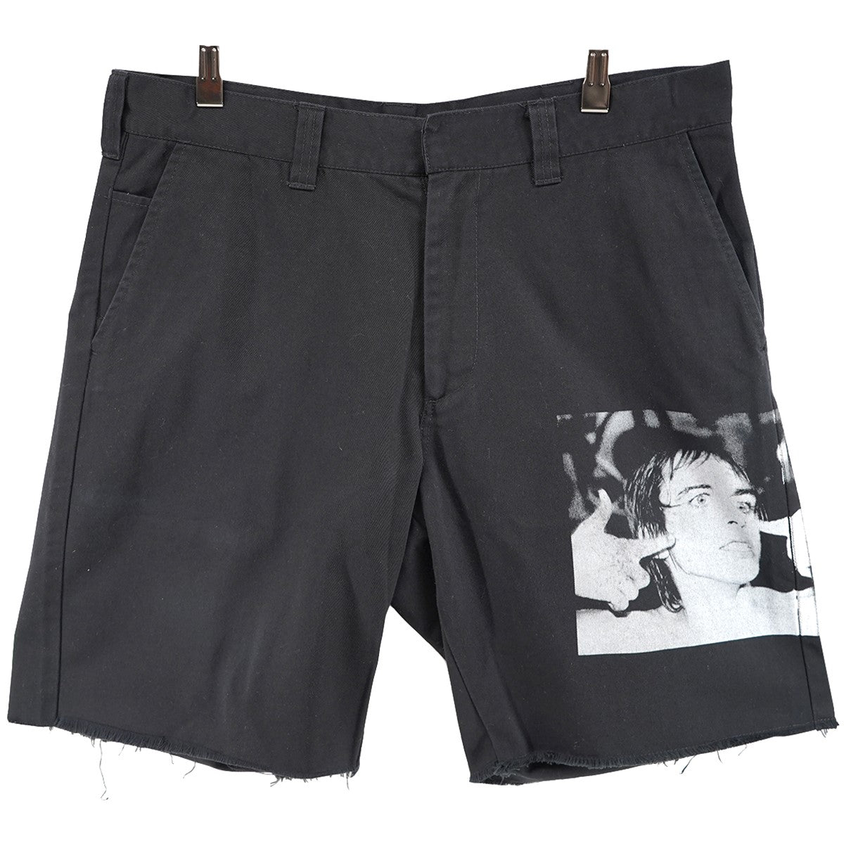 21SS Iggy Pop Work Shortイギー・ポップ フォト グラフィック カットオフ ロゴ ピスタグ ハーフ ワーク パンツ ショーツ