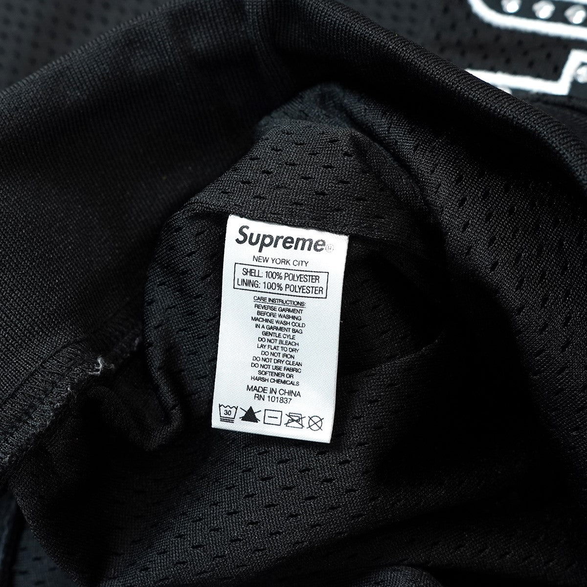 Supreme 19SS Rhinestone Basketball Short ラインストーンロゴ バスケットボール ハーフ メッシュ パンツ 古着・中古-10枚目のアイテム画像