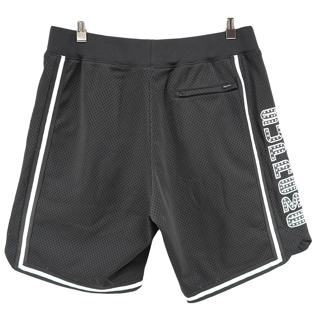 Supreme 19SS Rhinestone Basketball Short ラインストーンロゴ バスケットボール ハーフ メッシュ パンツ 古着・中古-2枚目のアイテム画像