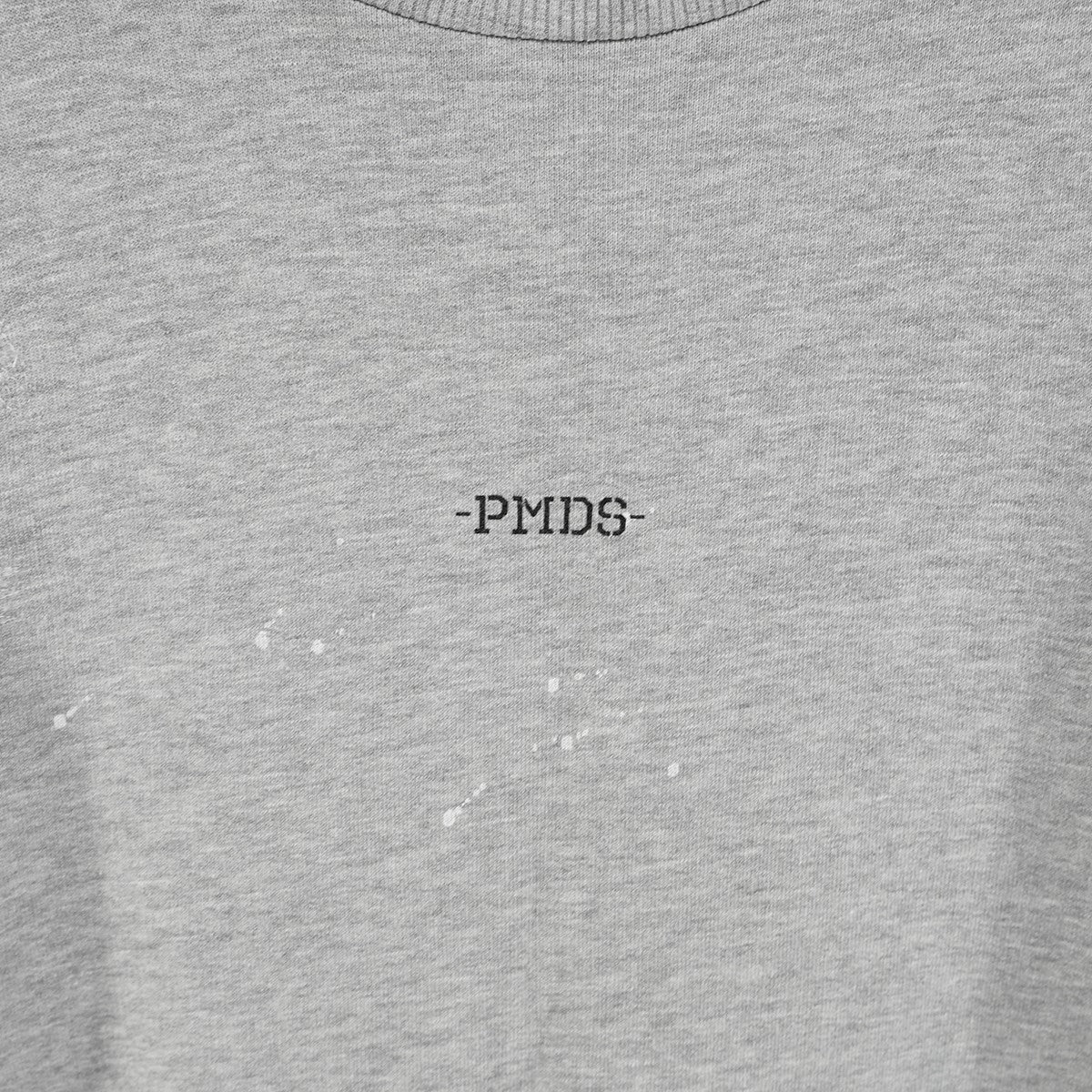 P．M．D．S． AMERICAN VINTAGE AND NEW TECHNIC DESIGN ペイント＆ダメージ加工 カンガルーポケット クルーネックスウェット 古着・中古-4枚目のアイテム画像