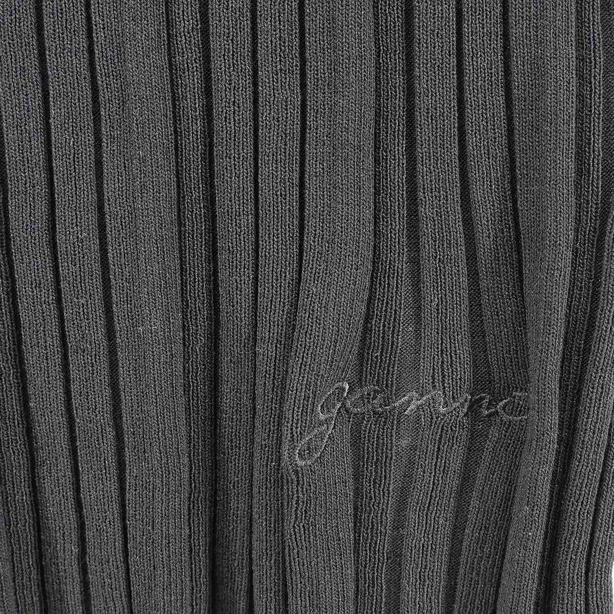 23AW Light Viscose Rib Open Shoulder Blouseライトビスコース タートルネック クロシェステッチ オープンショルダー ブラウス