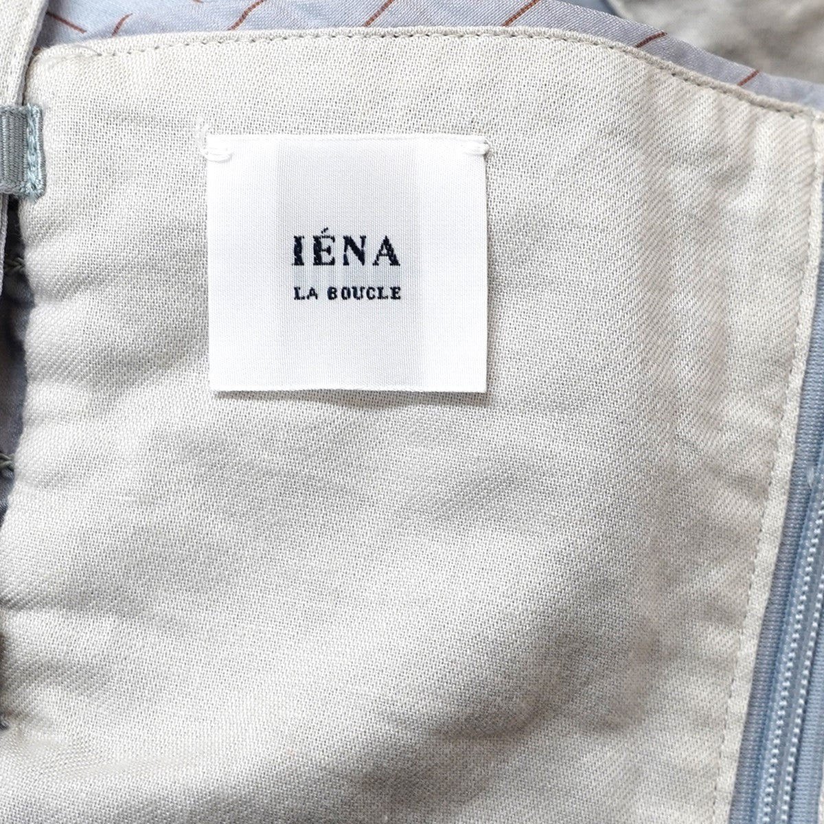 IENA LA BOUCLE 24SS ストライプキャミブラウスキュプラシルク混紡 マルチシャーリング サイド コンシールファスナー レイヤード キャミソール 古着・中古-5枚目のアイテム画像