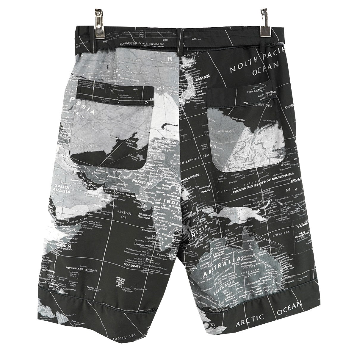 20SS WORLD MAP SHORT PANTSワールドマップ ショーツ ベルテッド ハーフパンツ
