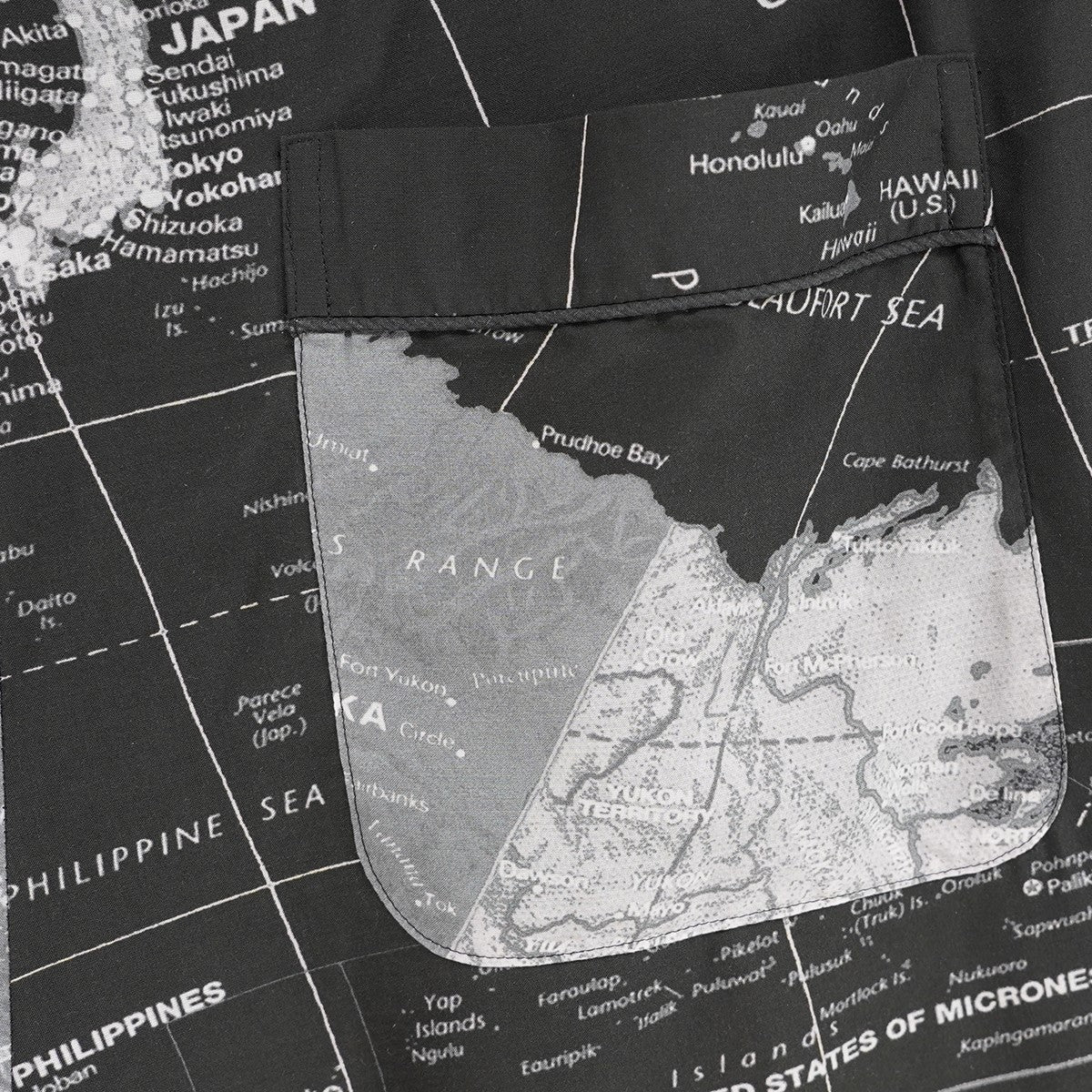 sacai 20SS WORLD MAP SHORT PANTSワールドマップ ショーツ ベルテッド ハーフパンツ 古着・中古-5枚目のアイテム画像