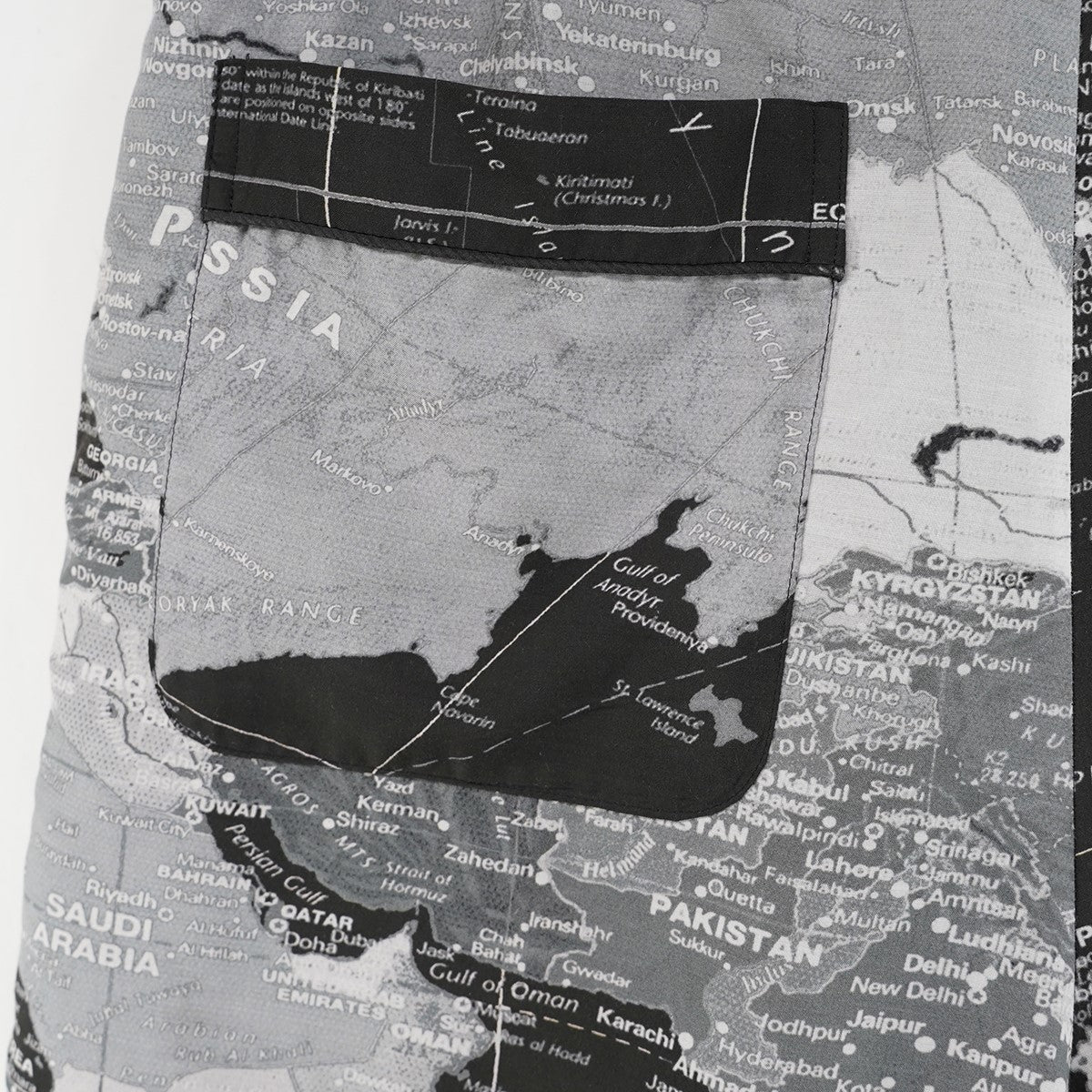 sacai 20SS WORLD MAP SHORT PANTSワールドマップ ショーツ ベルテッド ハーフパンツ 古着・中古-6枚目のアイテム画像